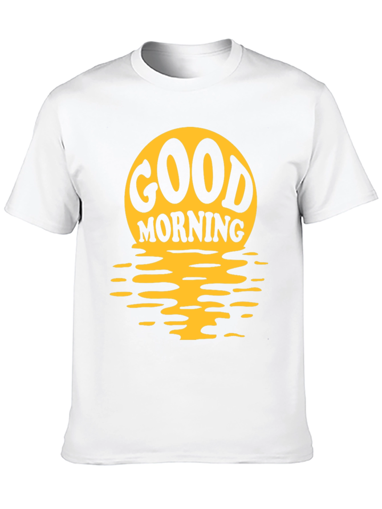 Good Morning Graphic Print Black T-Shirt