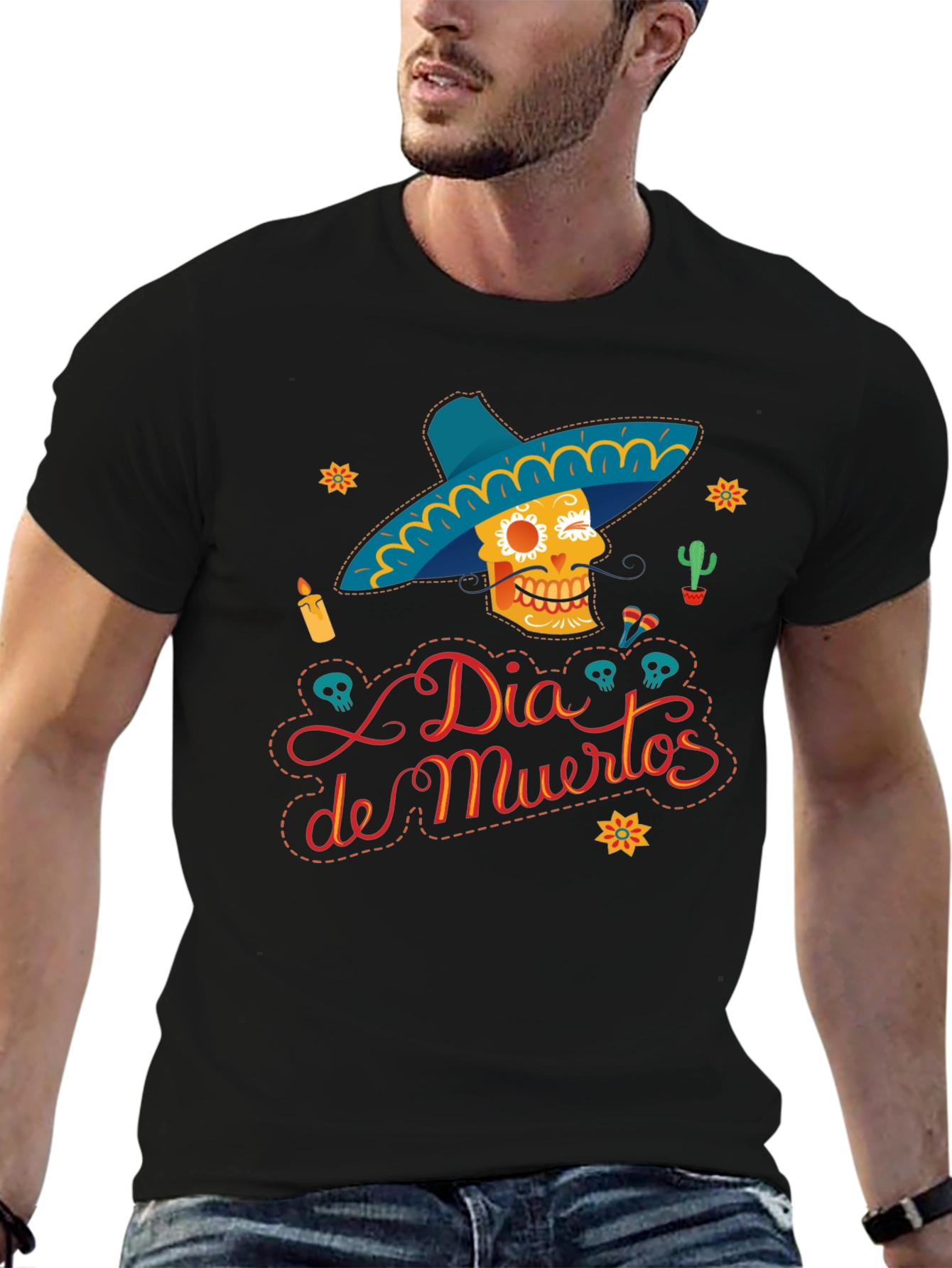 Dia de Muertos Graphic T-Shirt - Sugar Skull Tee
