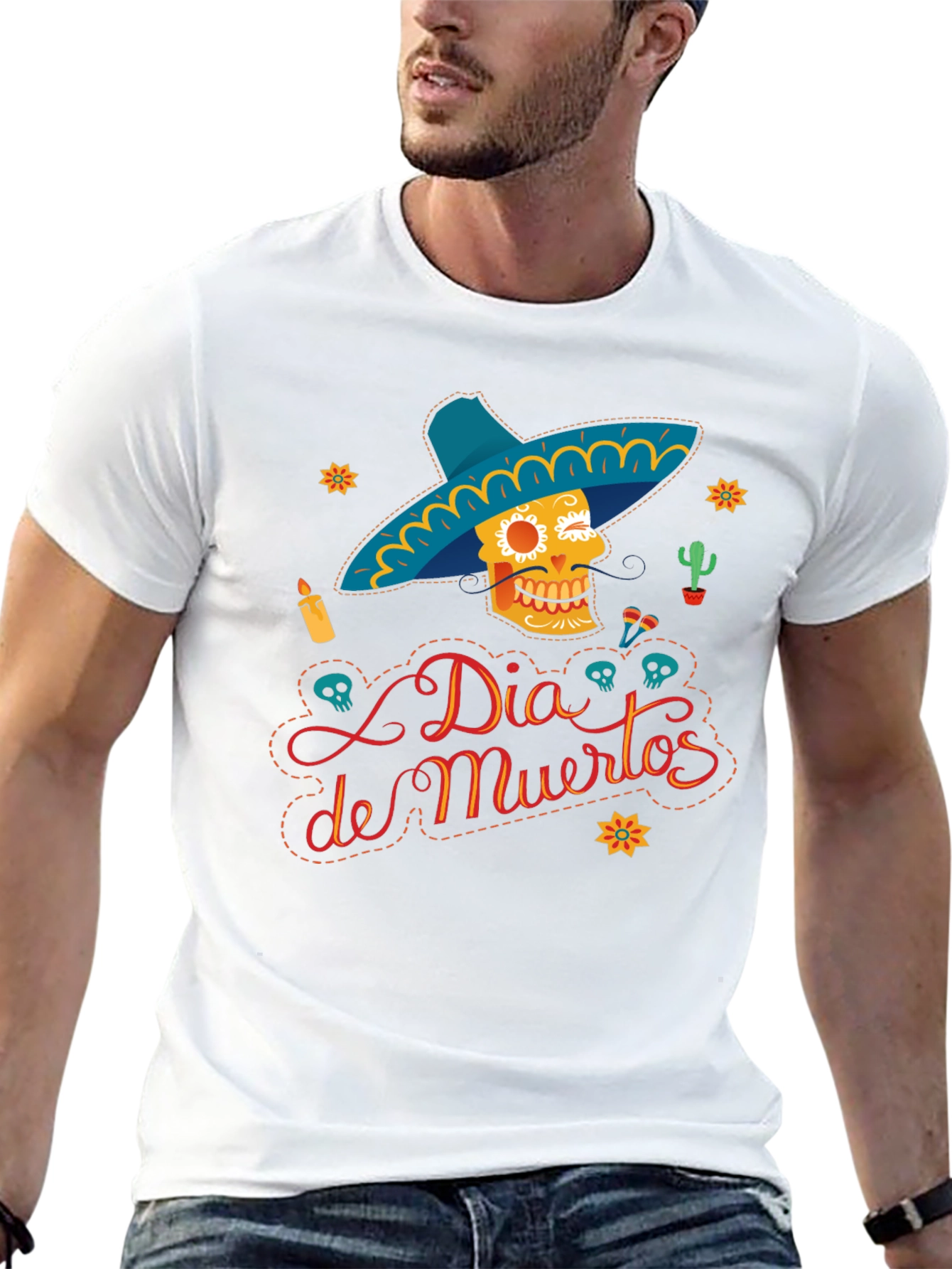 Dia de Muertos Graphic T-Shirt - Sugar Skull Tee