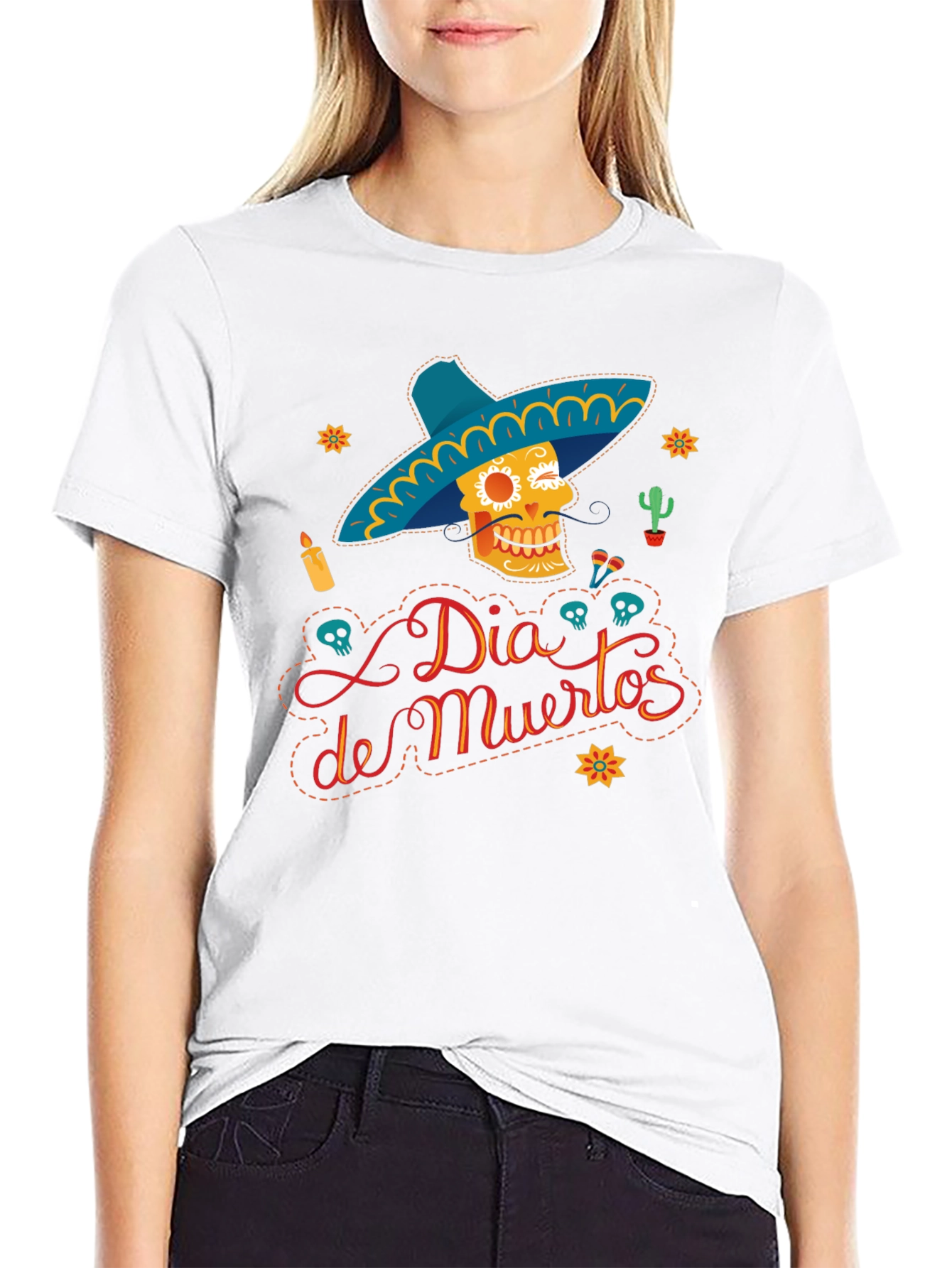 Dia de Muertos Graphic T-Shirt - Sugar Skull Tee