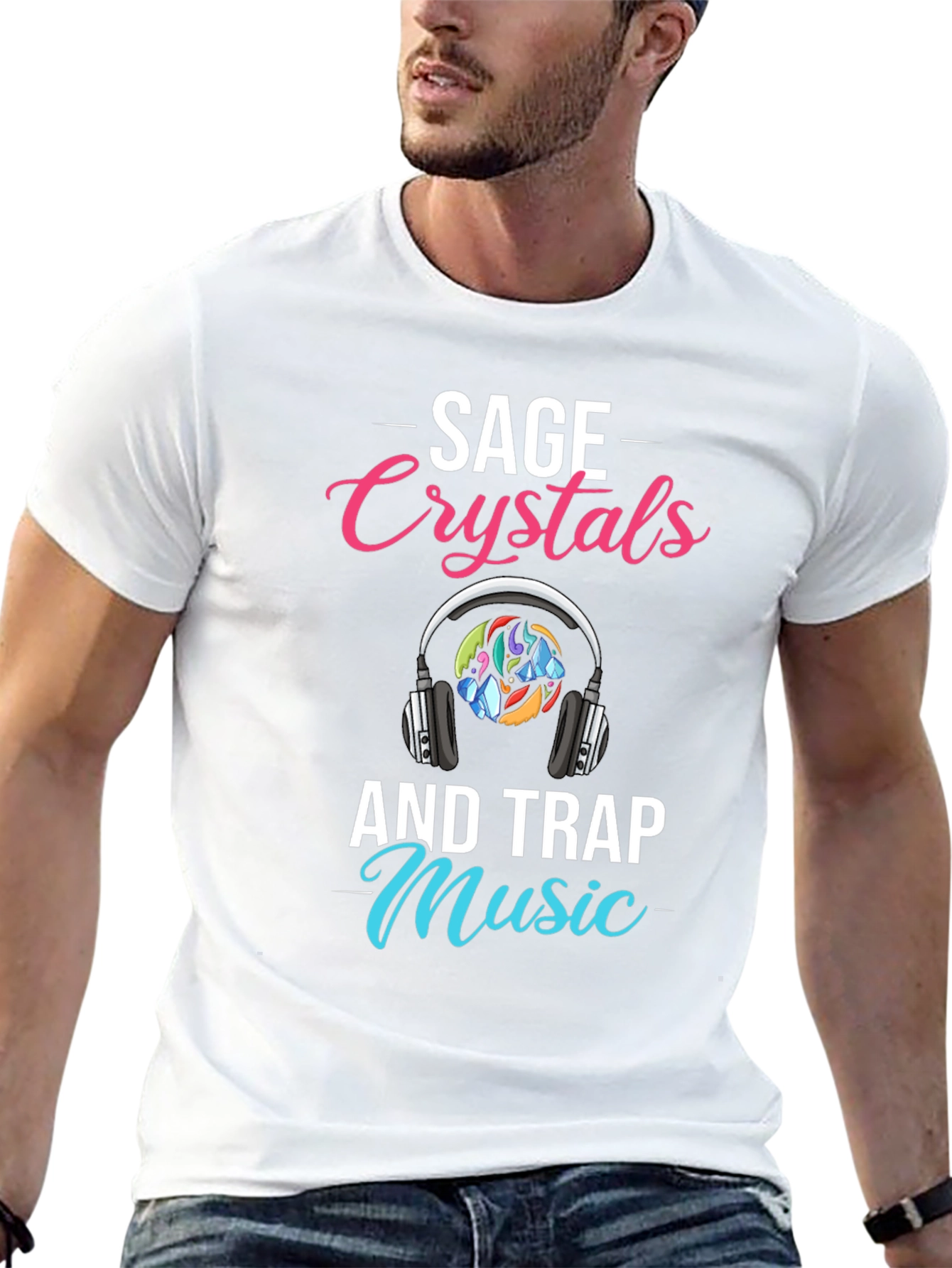 Sage Crystals & Trap Music Graphic Tee