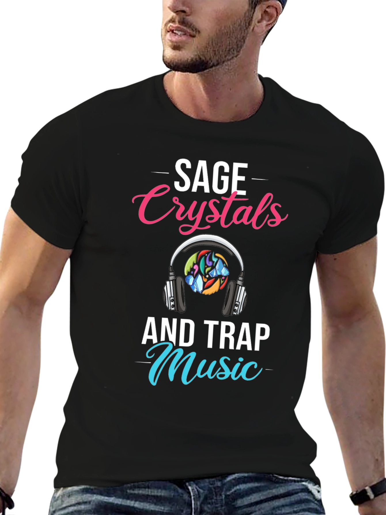 Sage Crystals & Trap Music Graphic Tee
