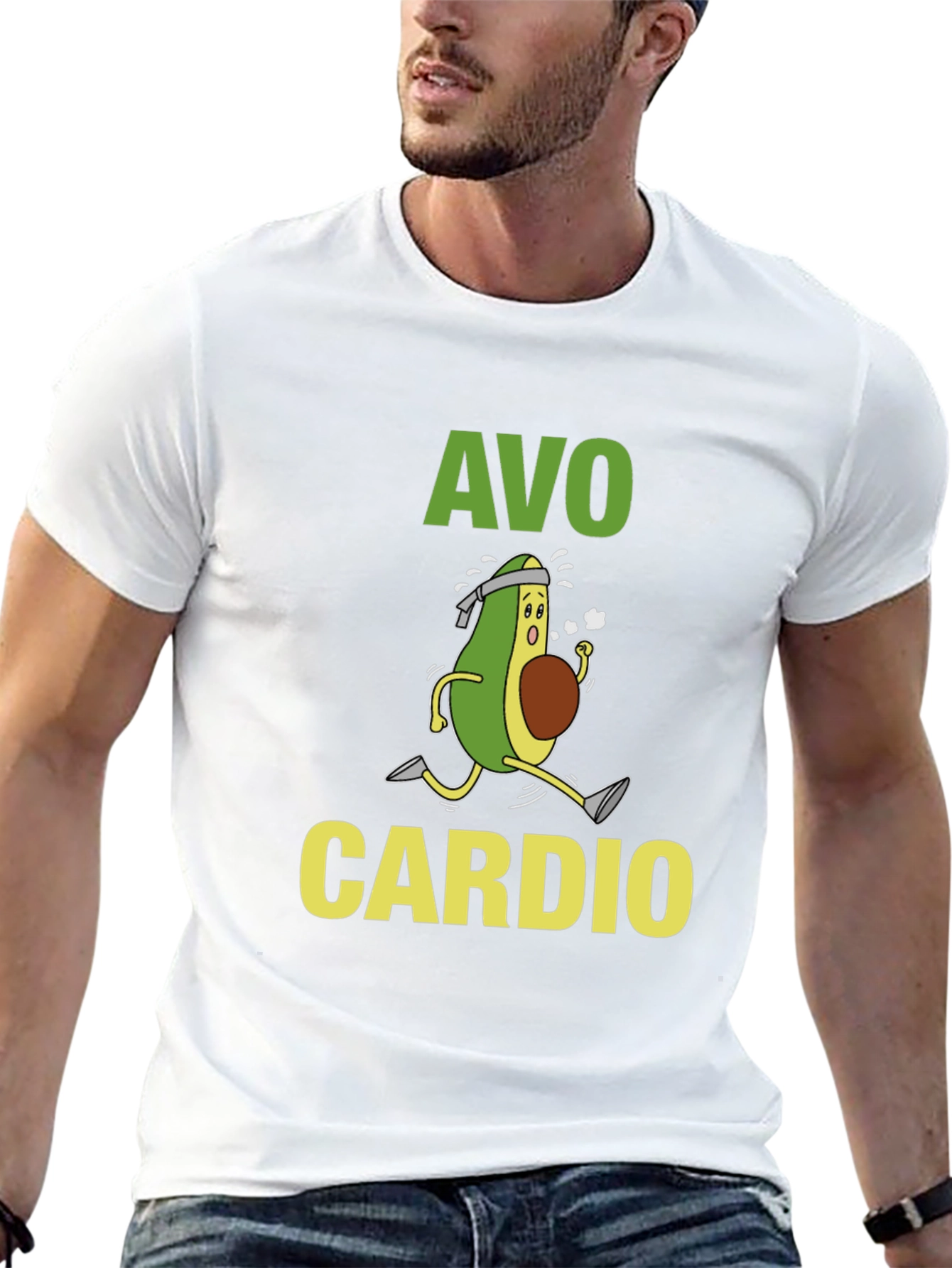 Avo Cardio T-Shirt: Running Avocado Graphic Tee
