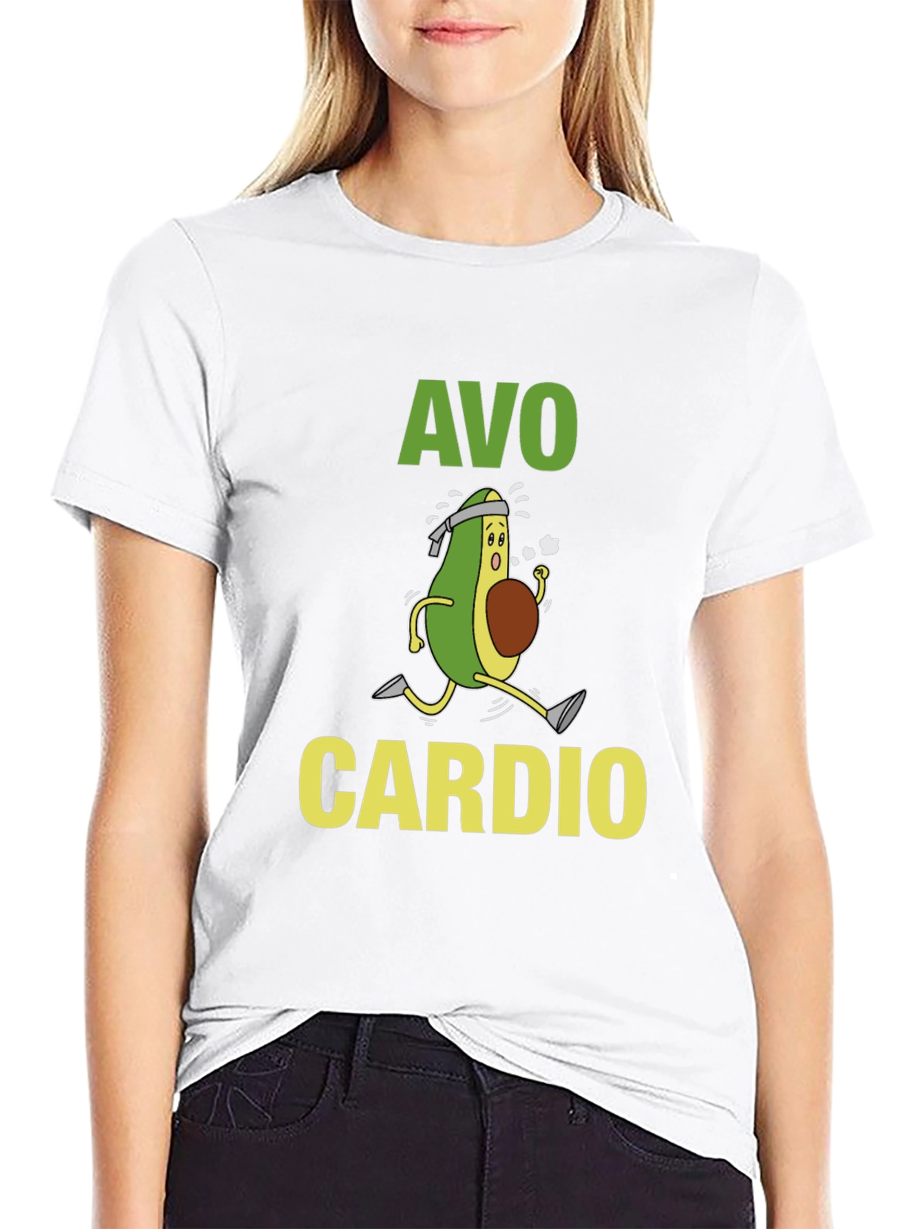 Avo Cardio T-Shirt: Running Avocado Graphic Tee