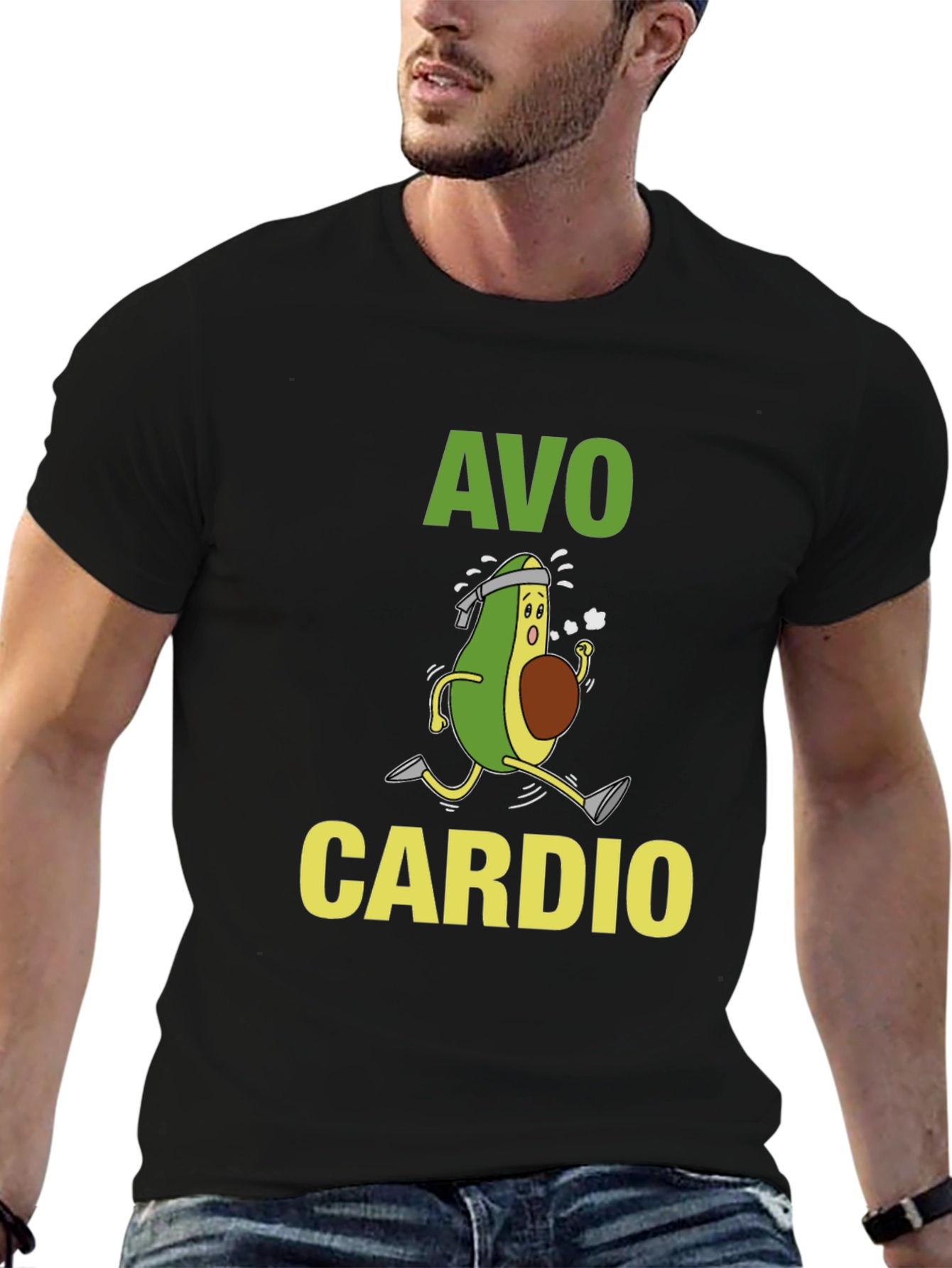 Avo Cardio T-Shirt: Running Avocado Graphic Tee