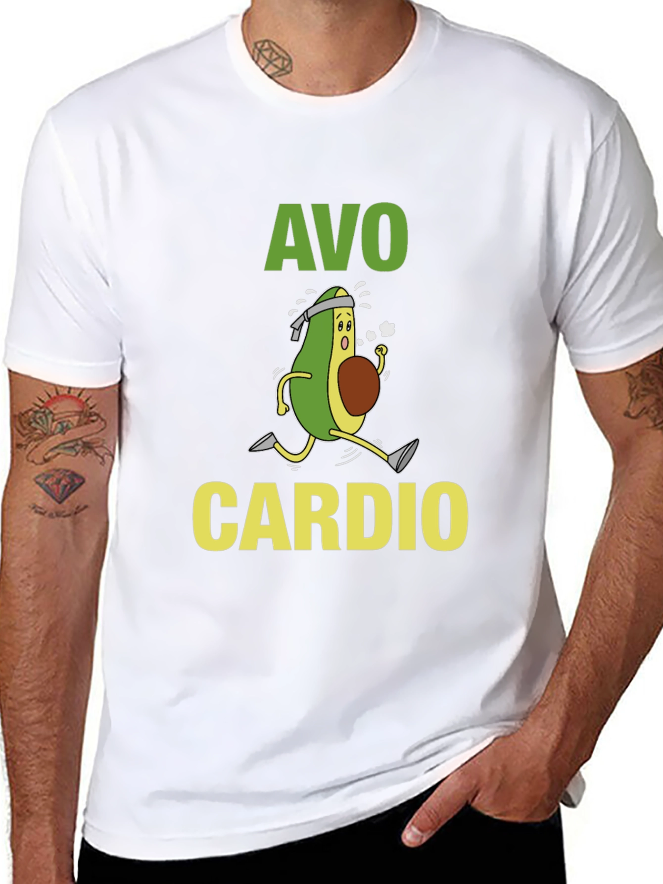 Avo Cardio T-Shirt: Running Avocado Graphic Tee