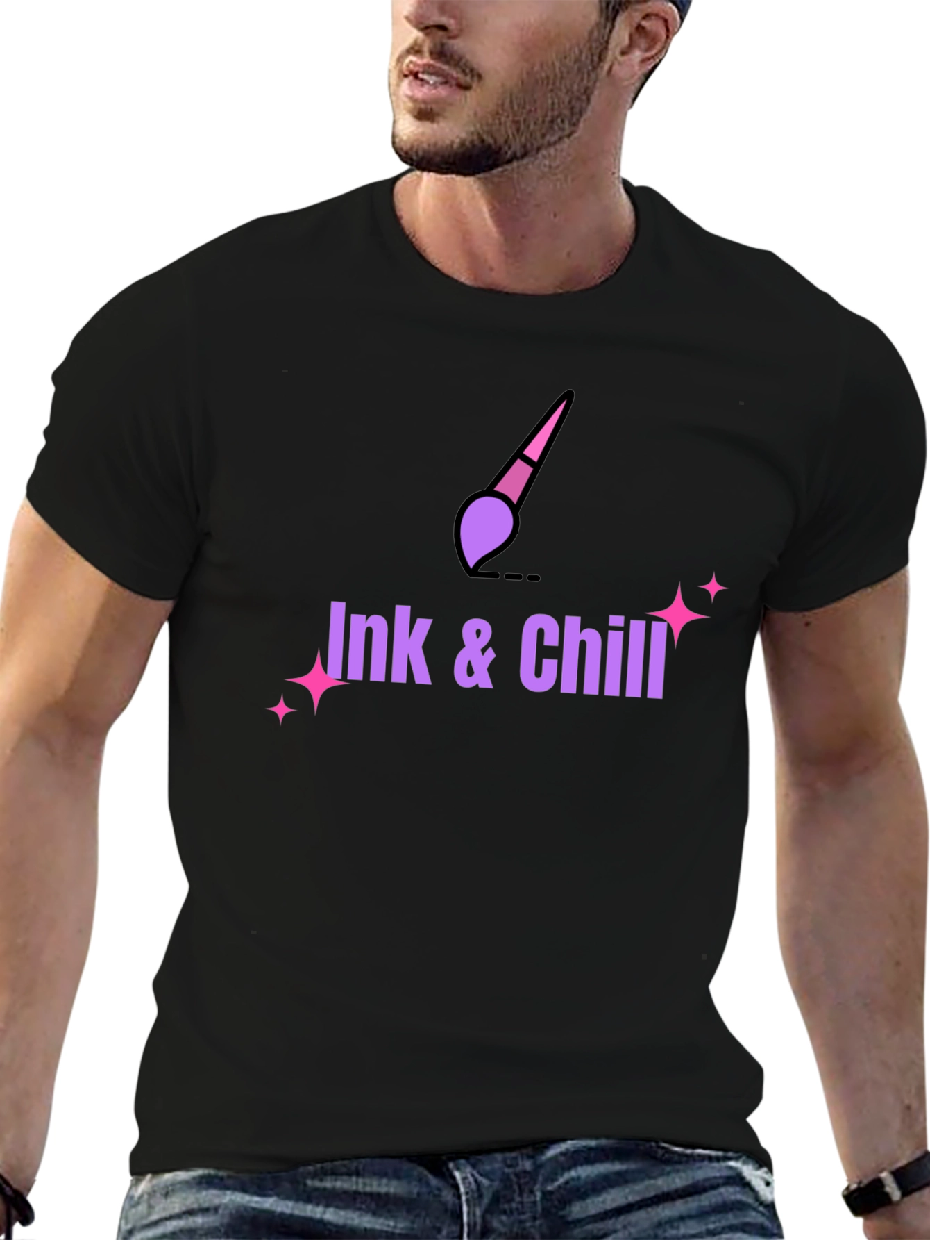 Ink & Chill Black Graphic Tee