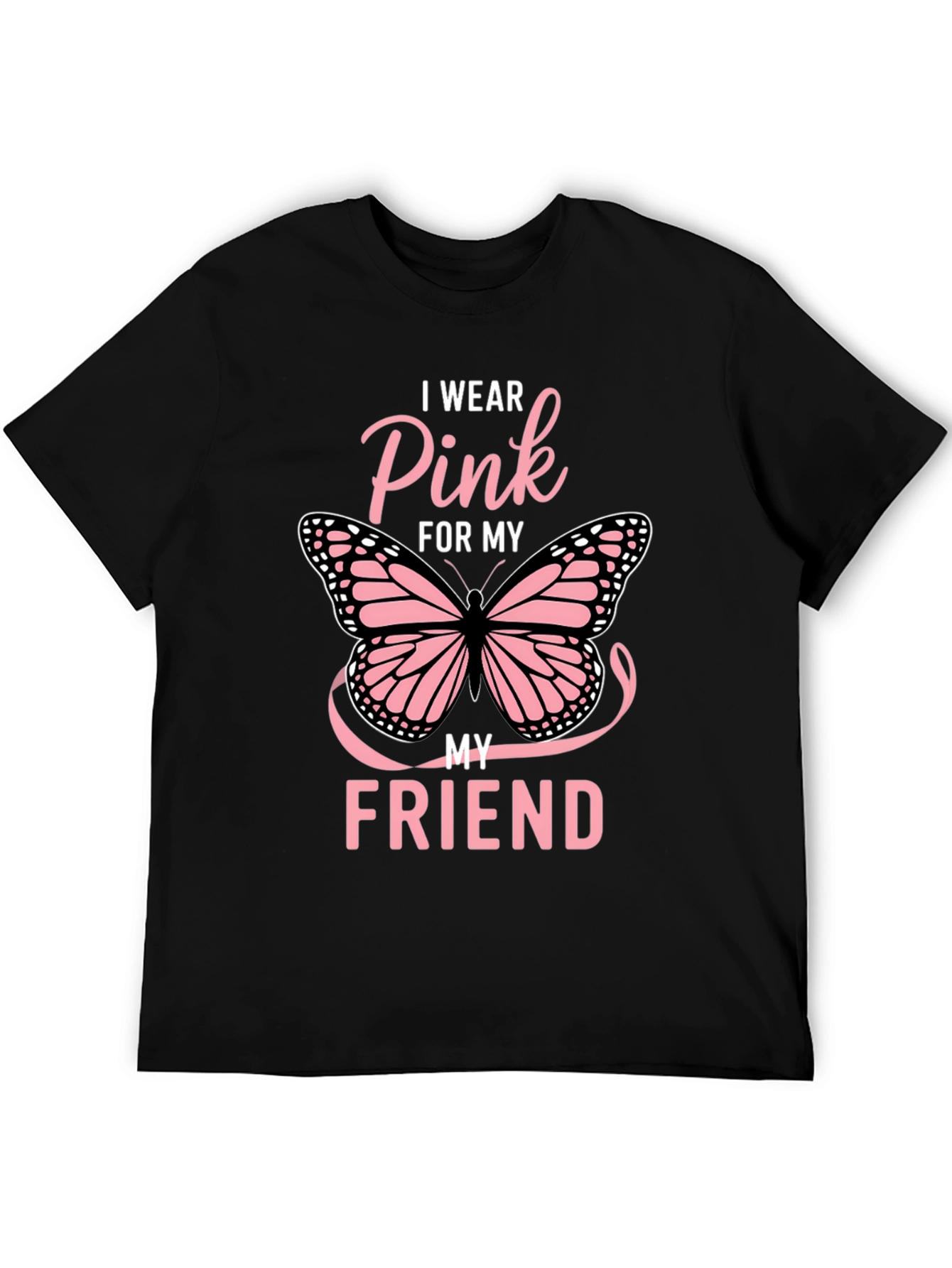 Pink Butterfly T-Shirt - Breast Cancer Awareness Tee