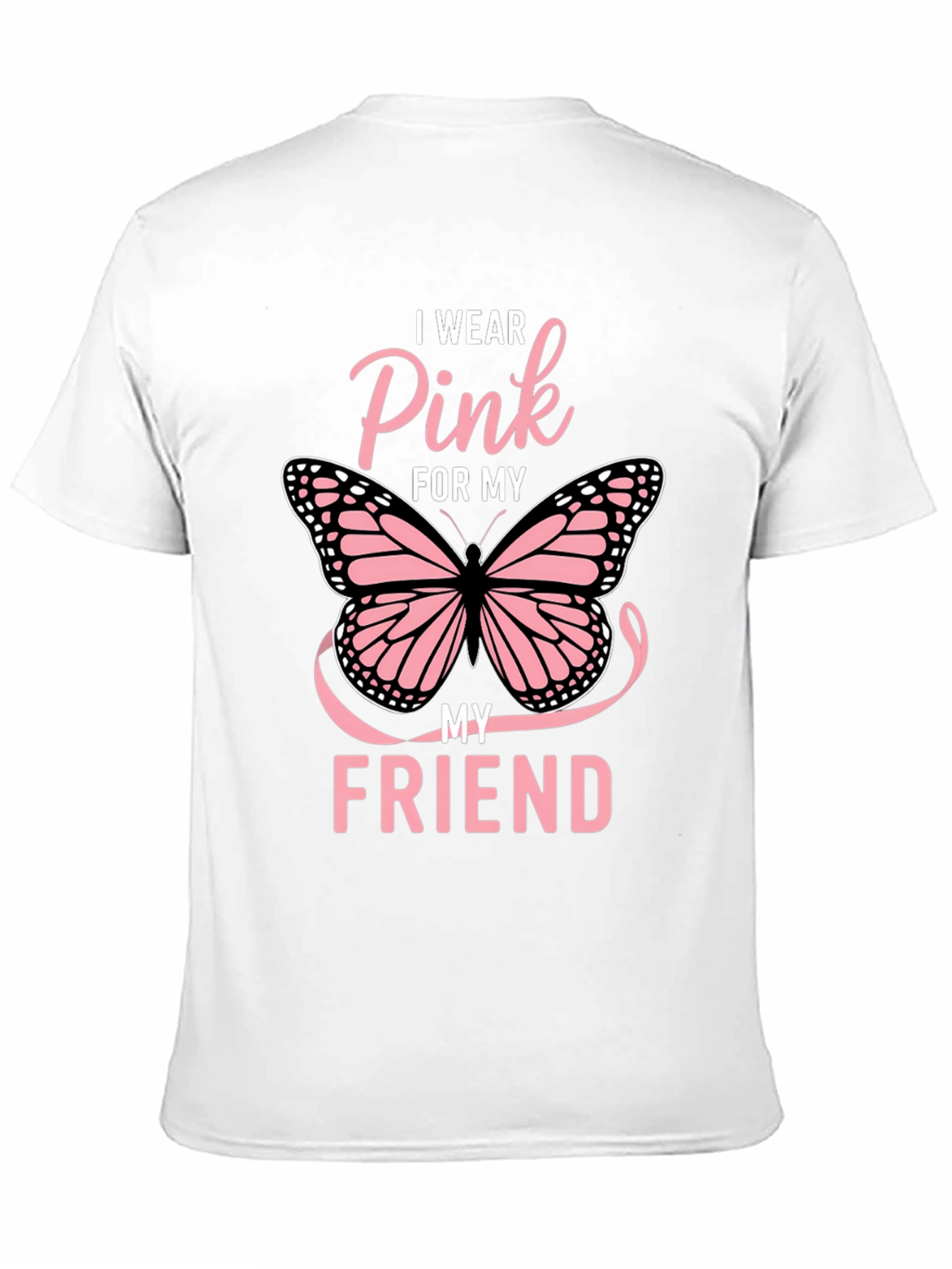 Pink Butterfly T-Shirt - Breast Cancer Awareness Tee