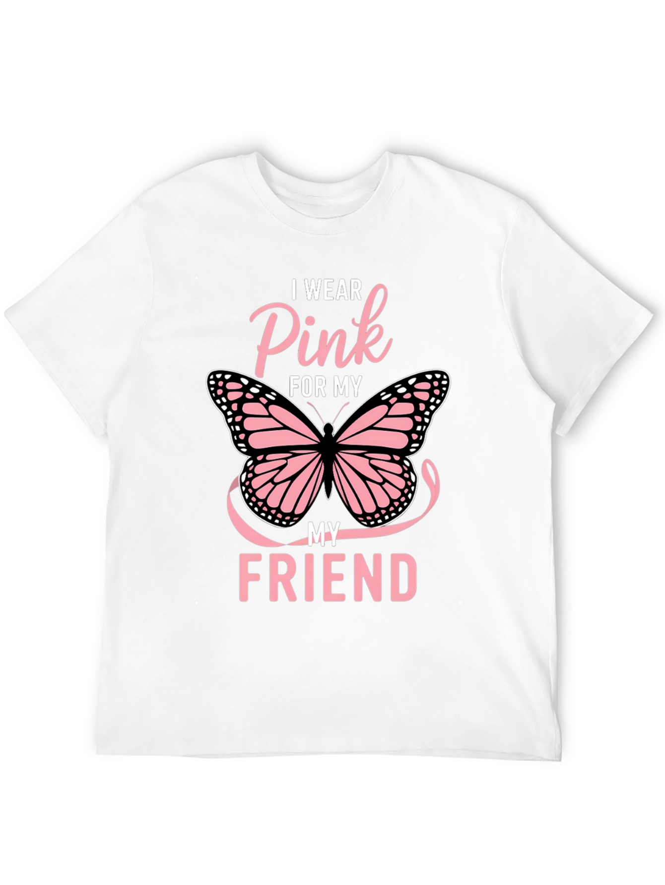 Pink Butterfly T-Shirt - Breast Cancer Awareness Tee