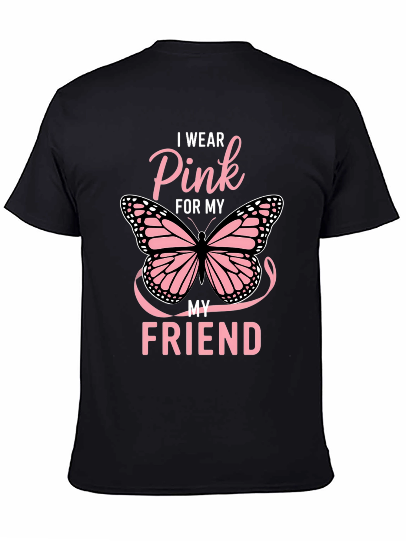 Pink Butterfly T-Shirt - Breast Cancer Awareness Tee