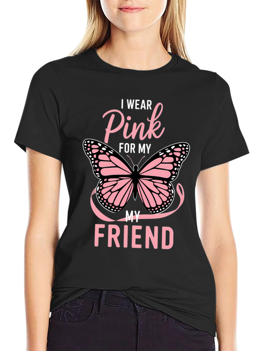 Pink Butterfly T-Shirt - Breast Cancer Awareness Tee