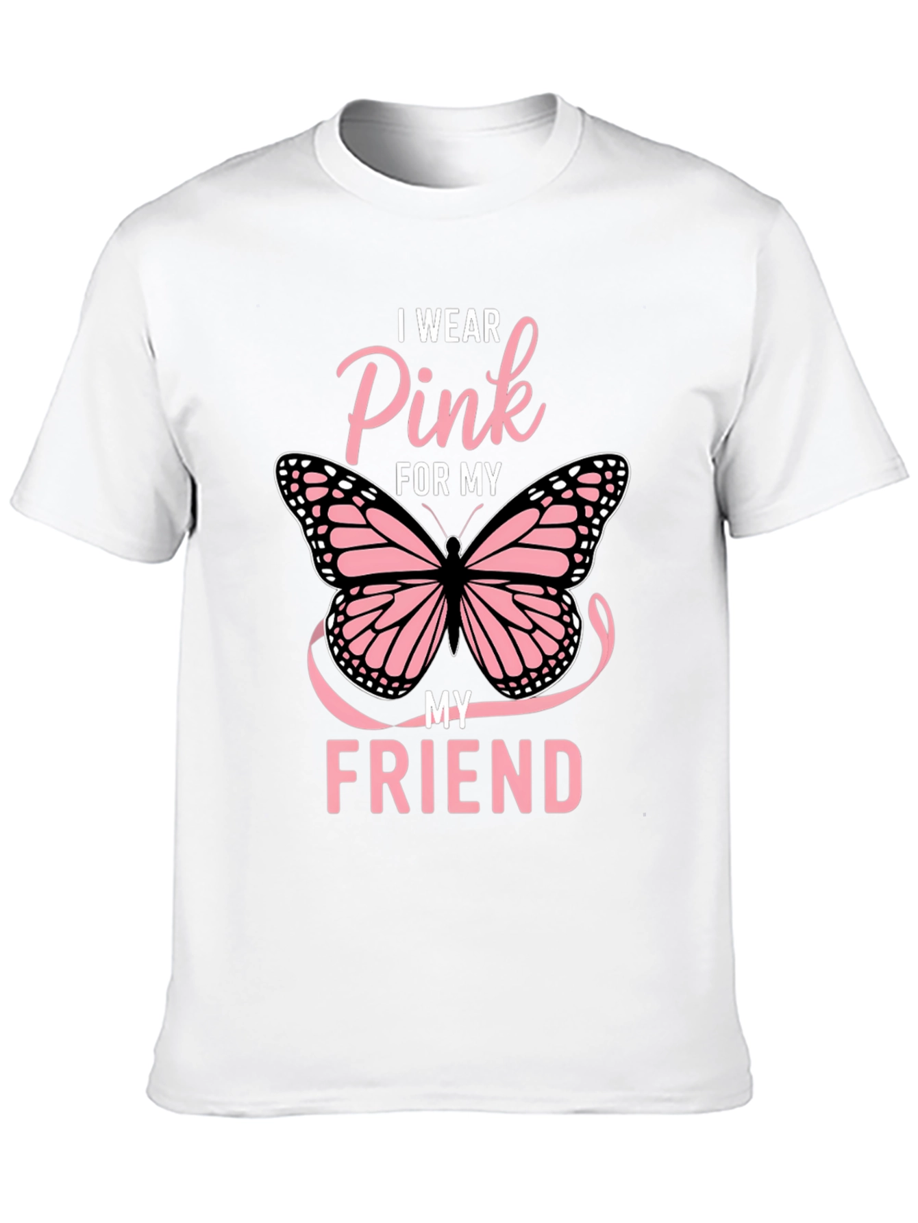 Pink Butterfly T-Shirt - Breast Cancer Awareness Tee