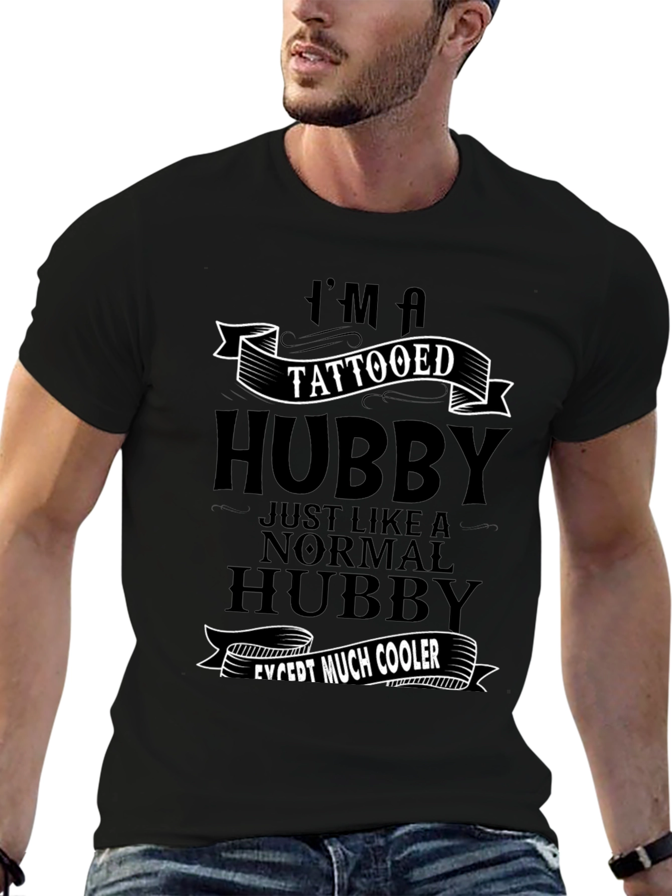 Tattooed Hubby Graphic Tee - Cool Husband Shirt