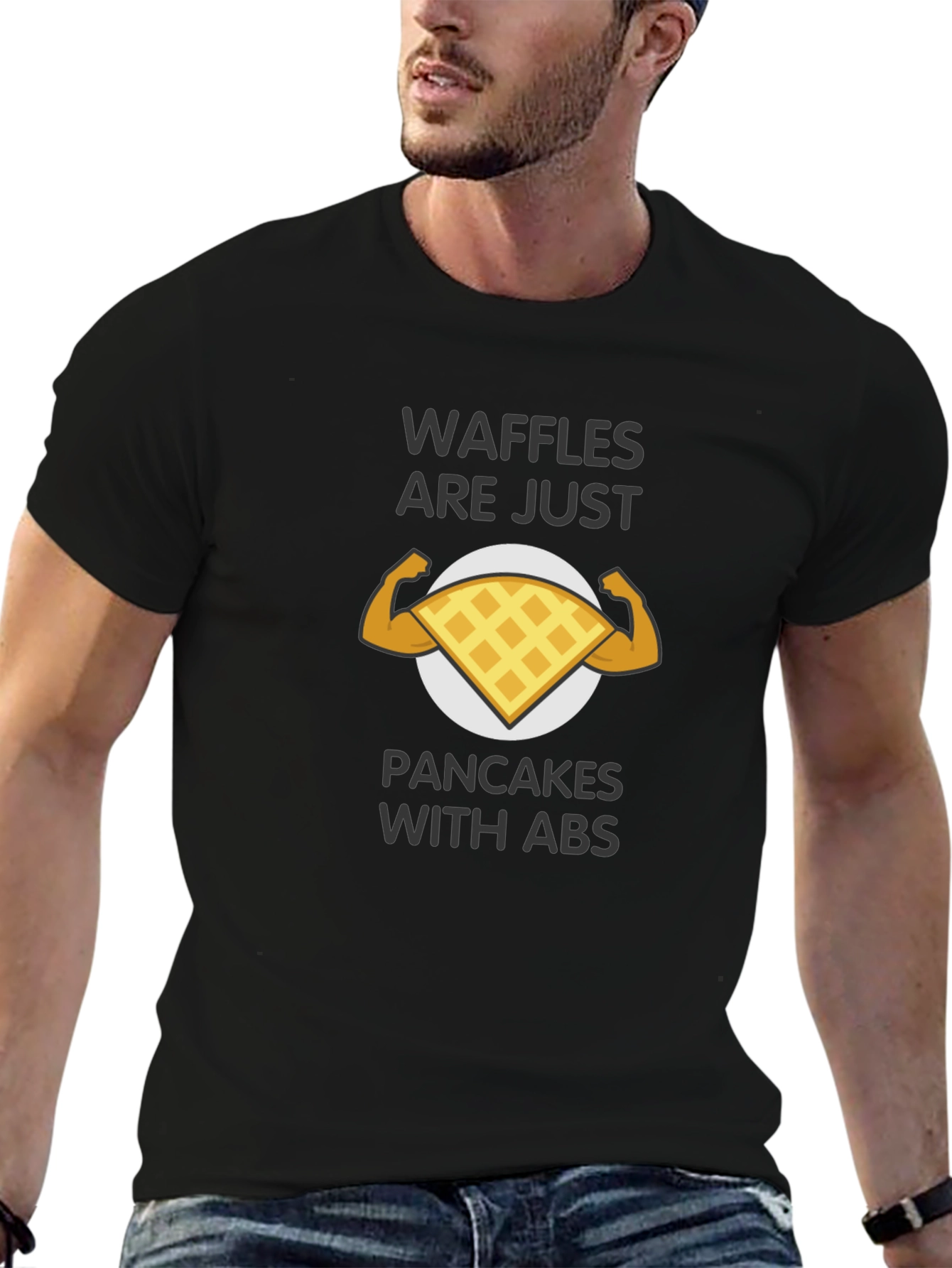 Waffles with Abs Graphic Tee