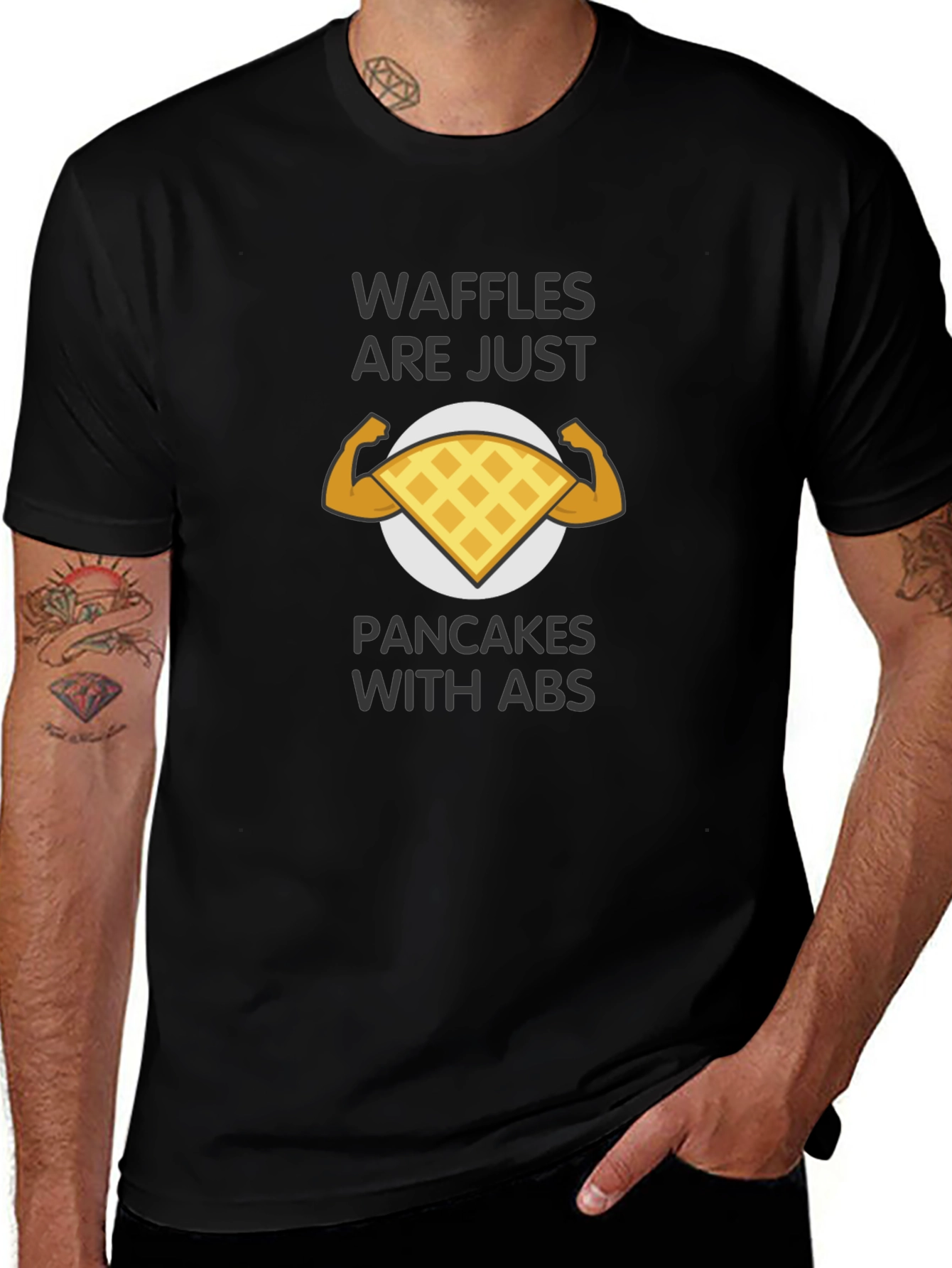 Waffles with Abs Graphic Tee
