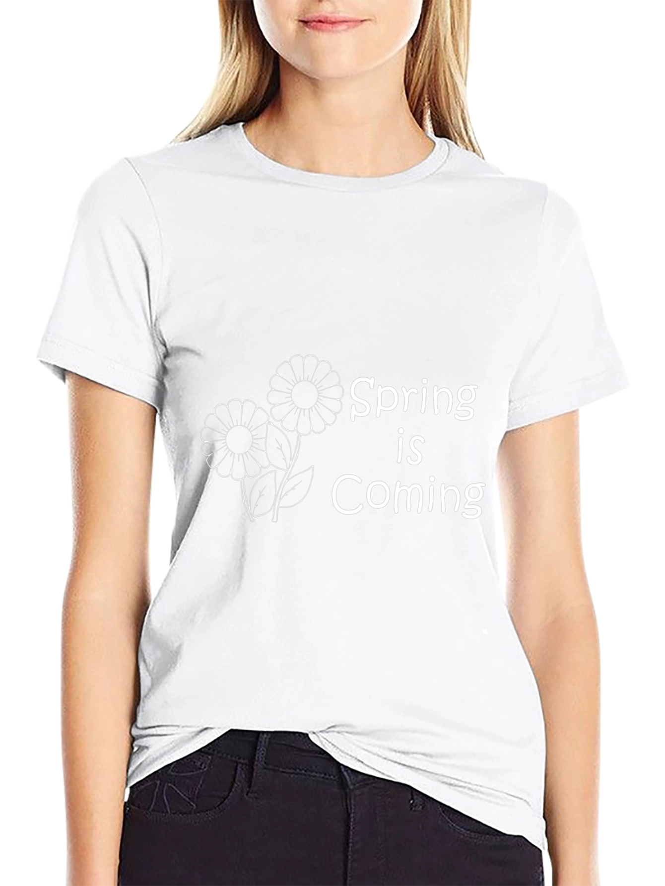 Spring is Coming Black T-Shirt