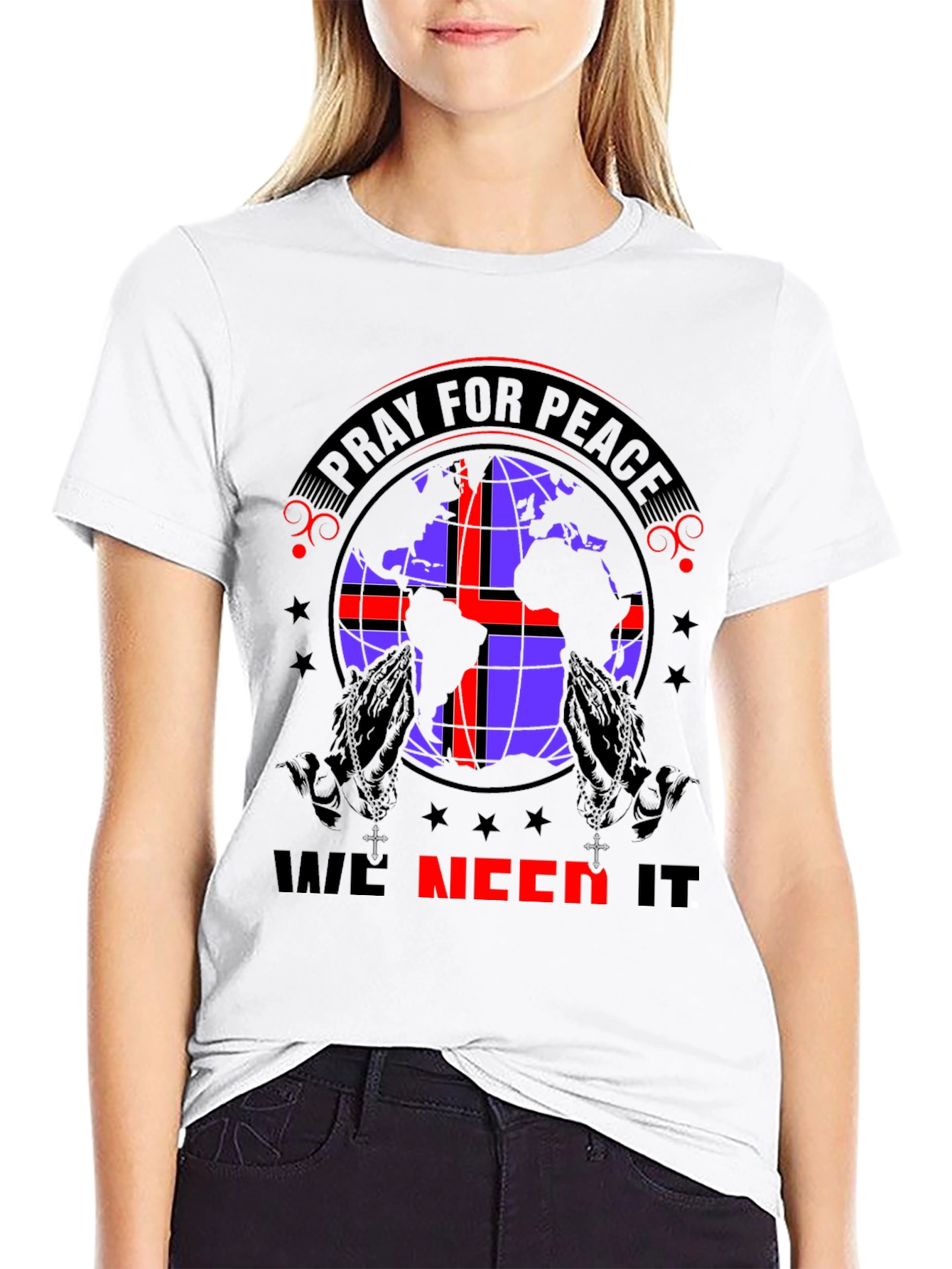 Pray for Peace Graphic T-Shirt