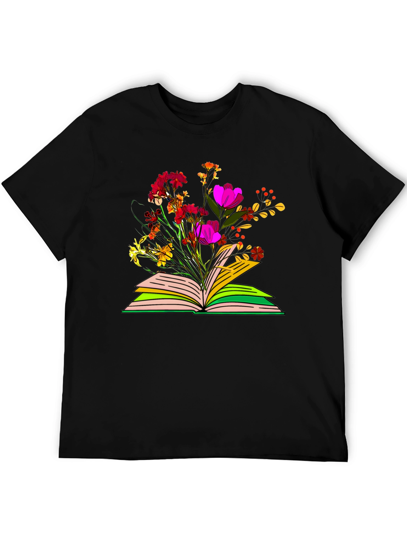 Floral Book T-Shirt - Literary Garden Tee