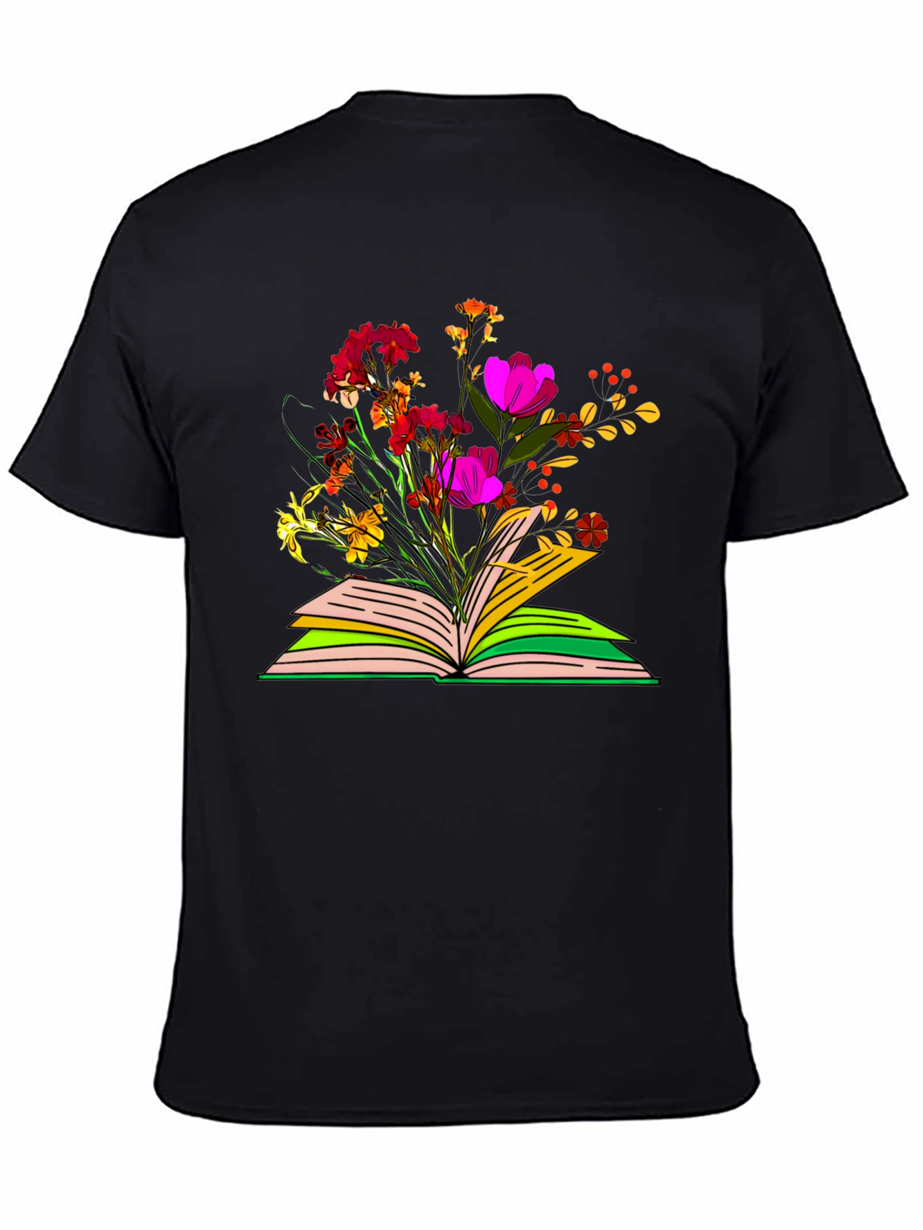 Floral Book T-Shirt - Literary Garden Tee