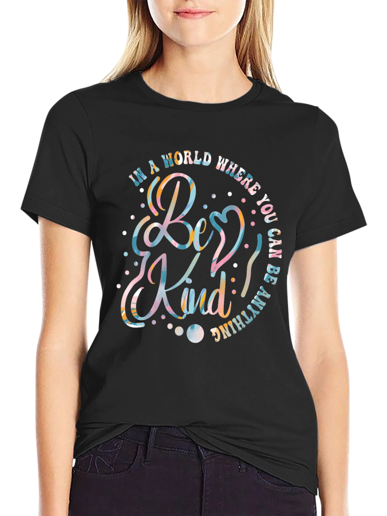 Be Kind Black Graphic Tee