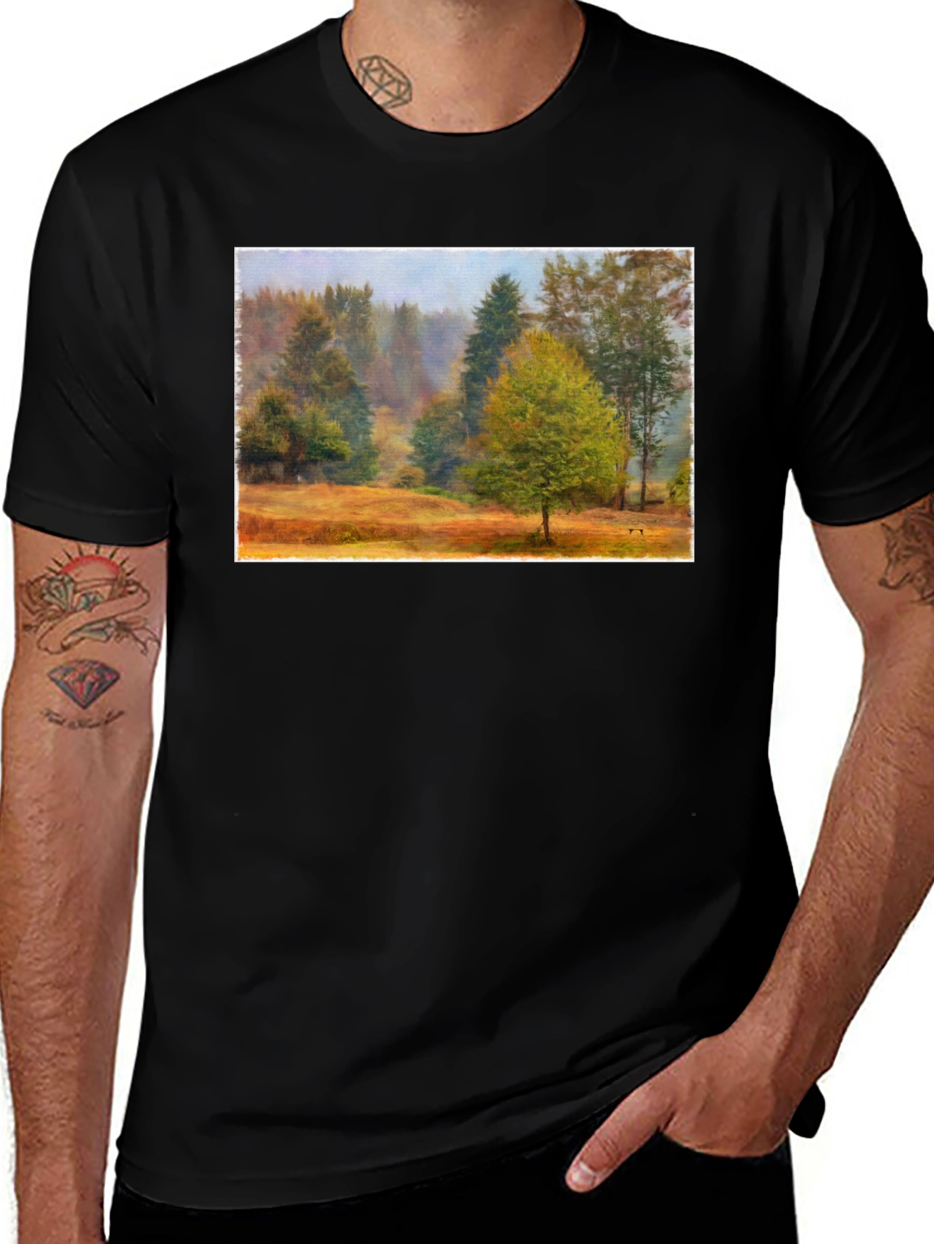 Nature Scene Graphic T-Shirt