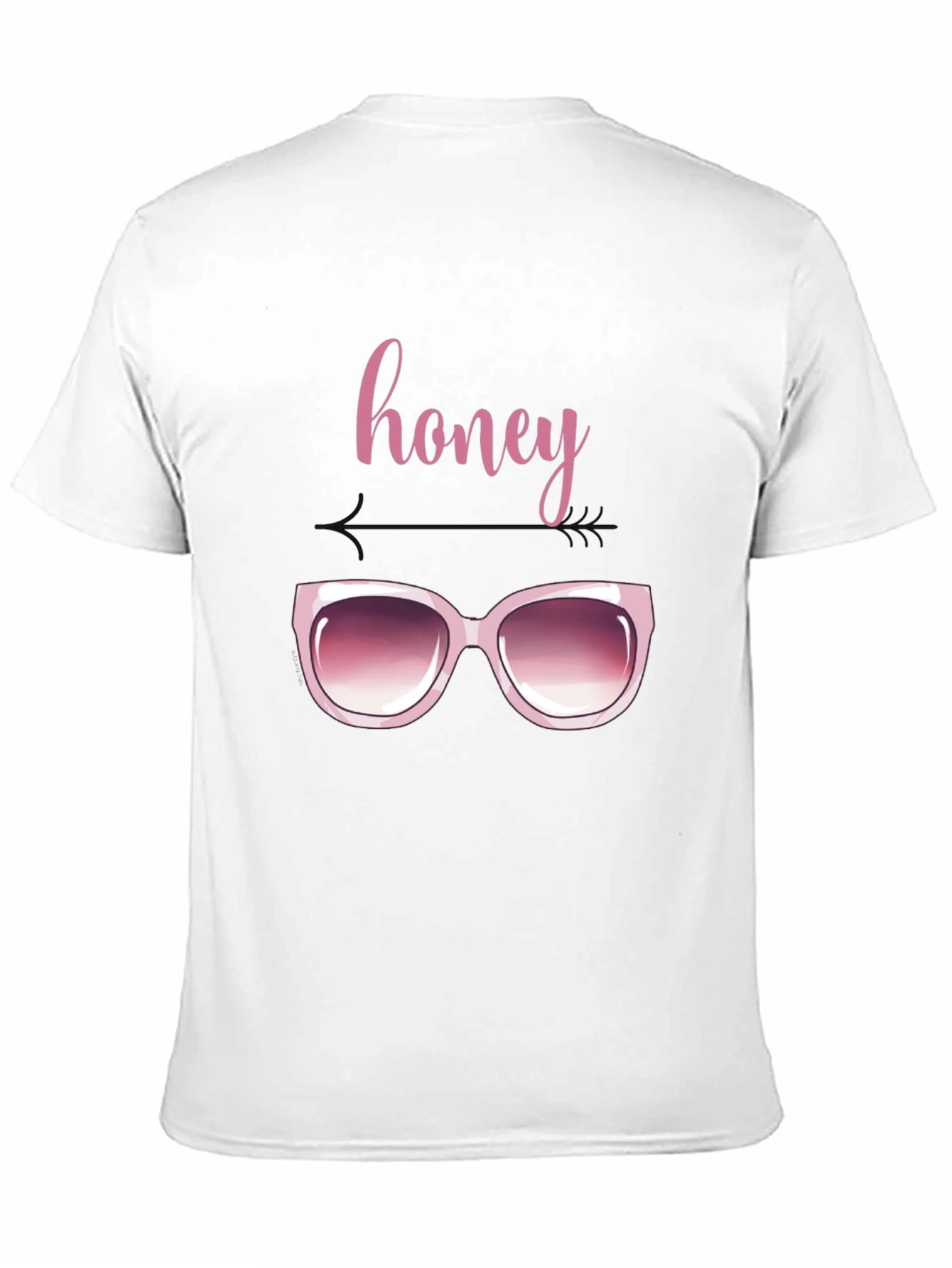 Honey Sunglasses Graphic Tee - Trendy Black T-Shirt