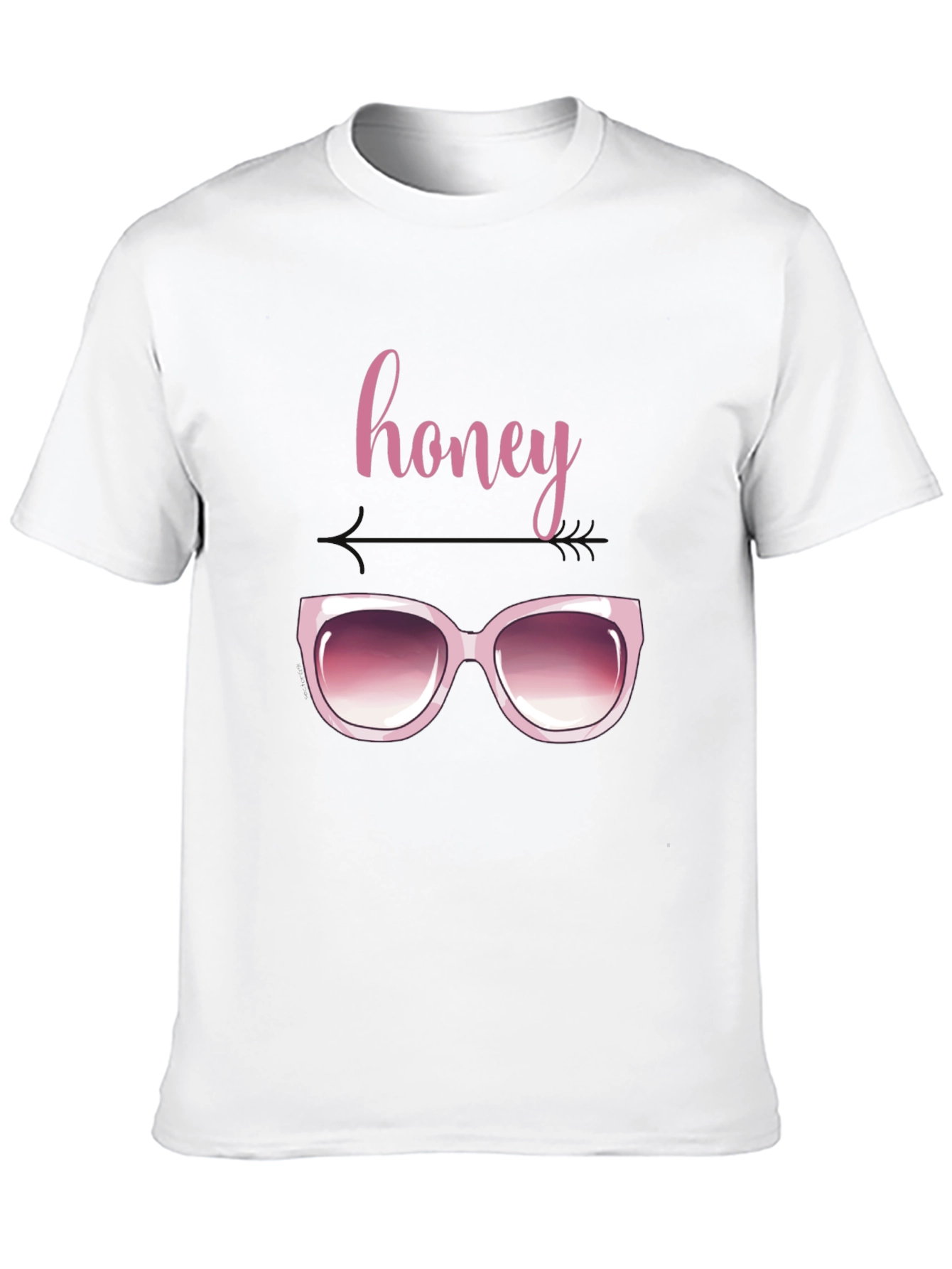 Honey Sunglasses Graphic Tee - Trendy Black T-Shirt
