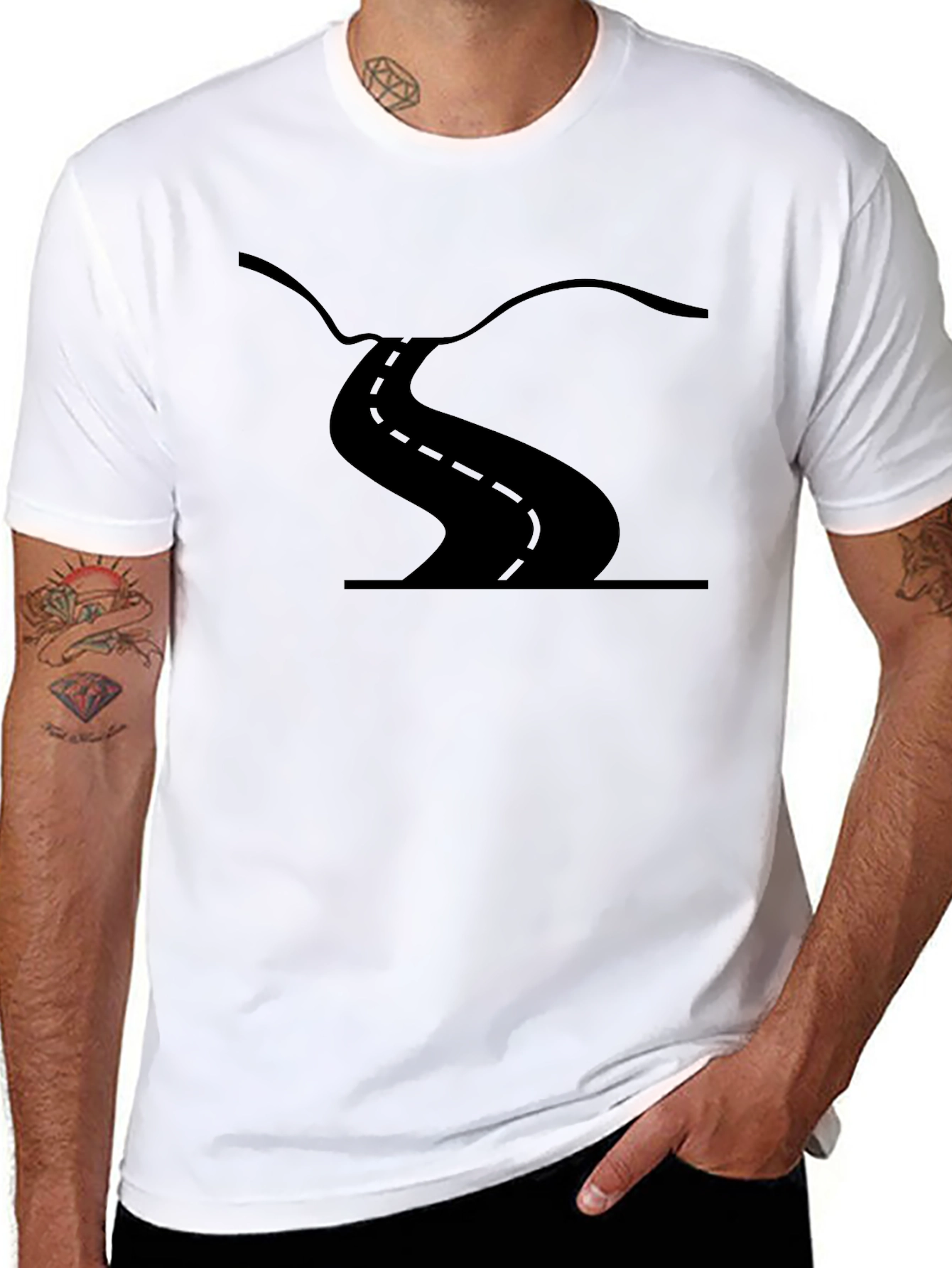 Road Graphic Black T-Shirt