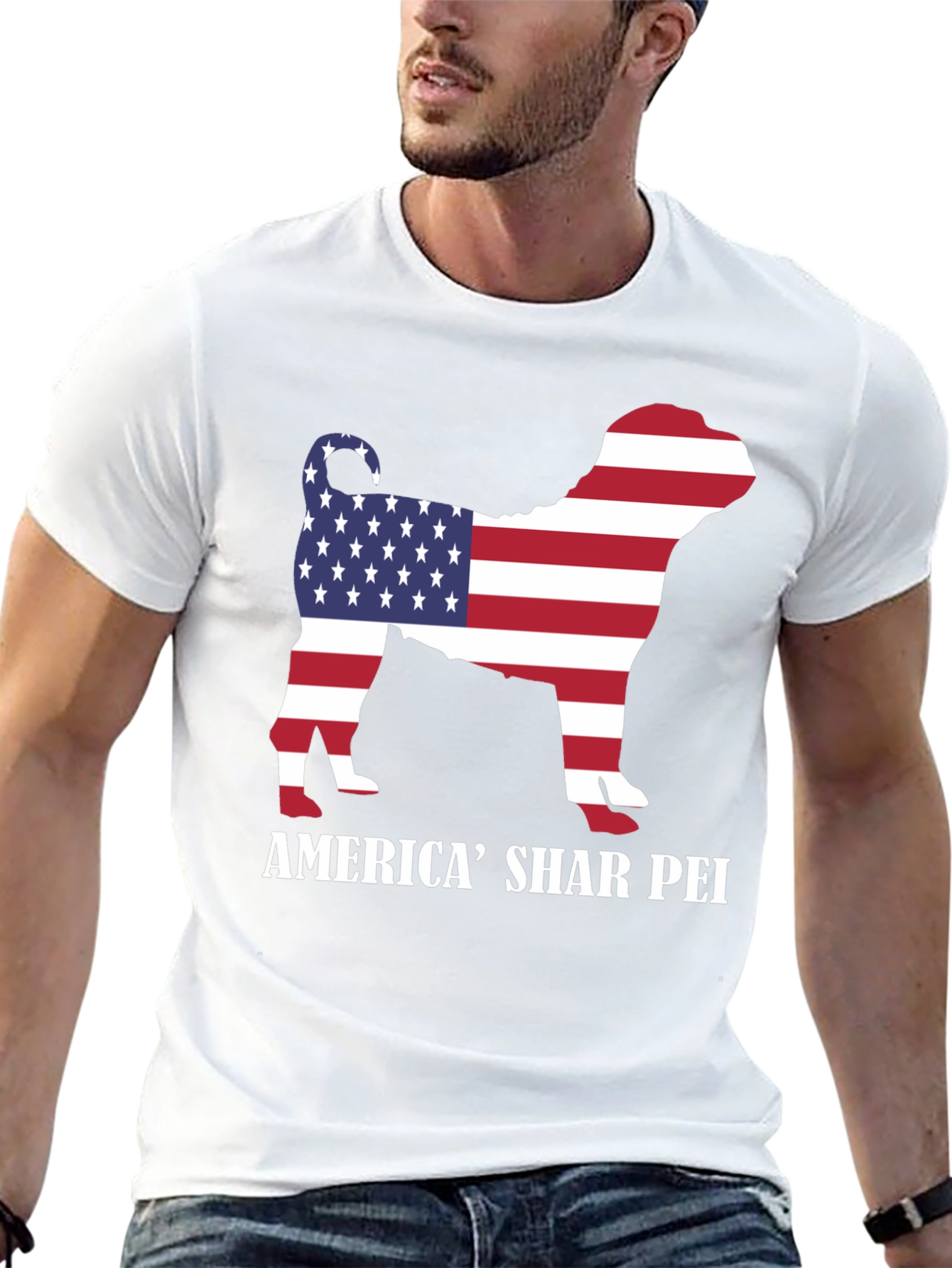 America Shar Pei Dog T-Shirt