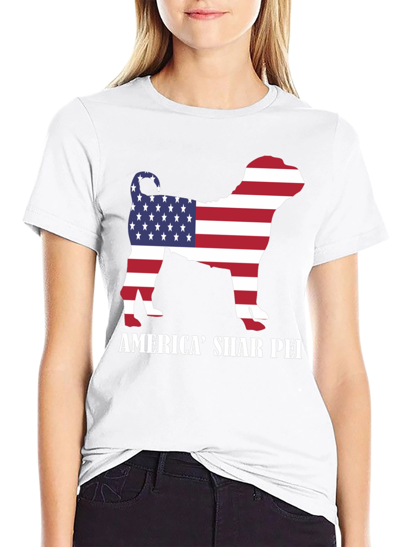 America Shar Pei Dog T-Shirt