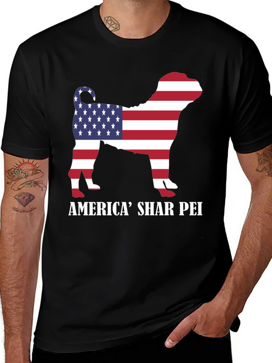 America Shar Pei Dog T-Shirt
