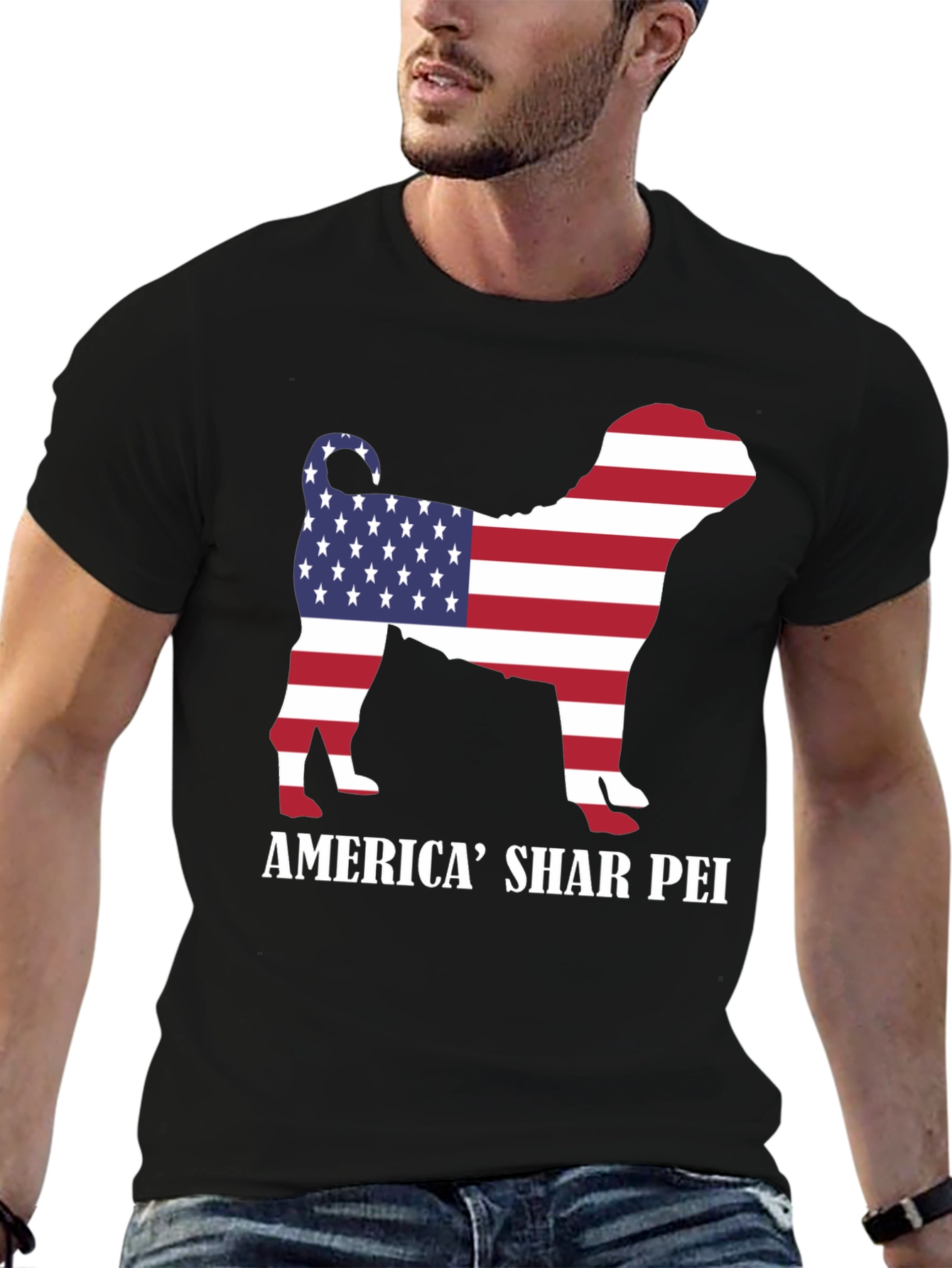 America Shar Pei Dog T-Shirt