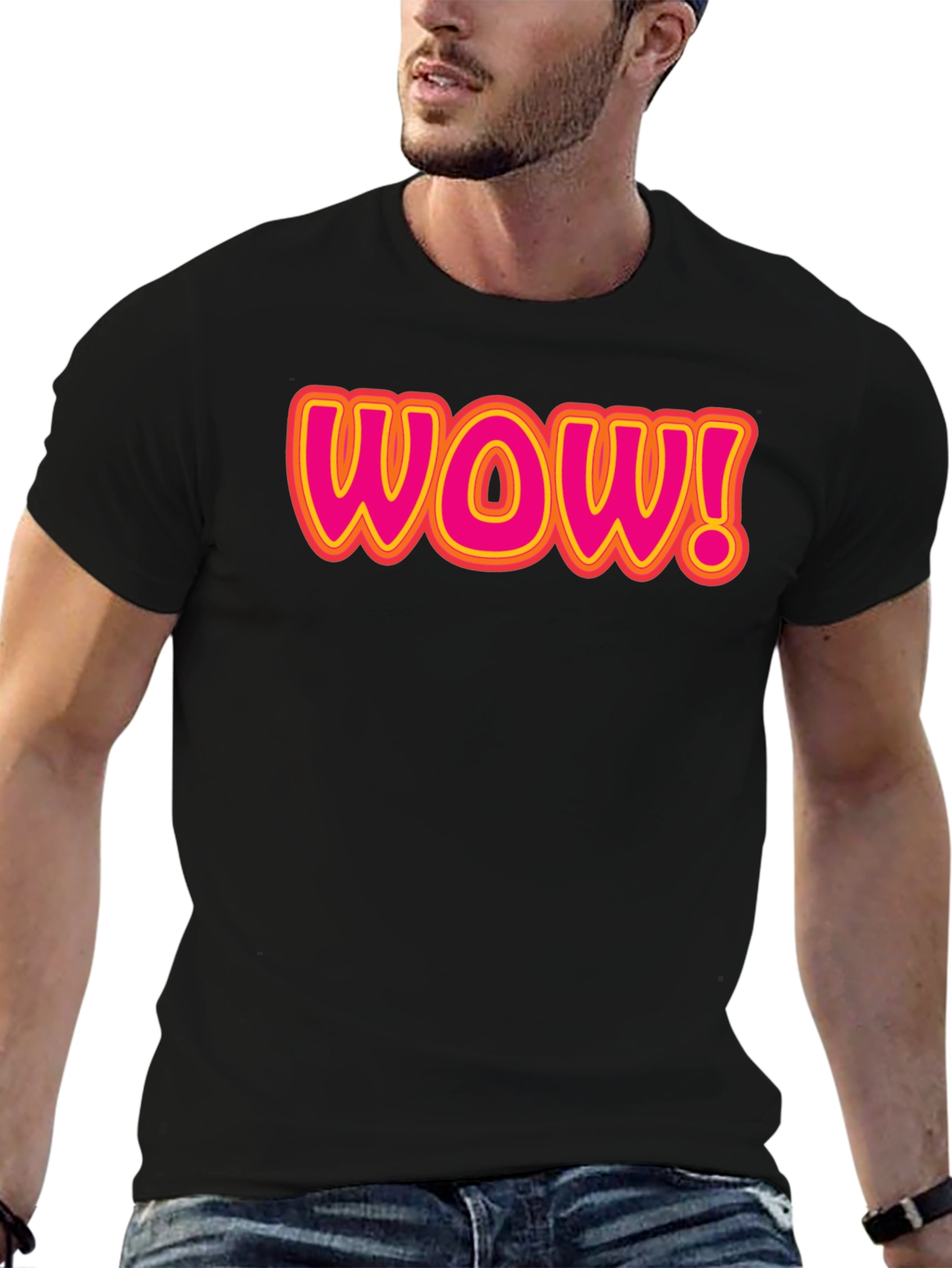 WOW! Graphic T-Shirt - Bold & Fun Design