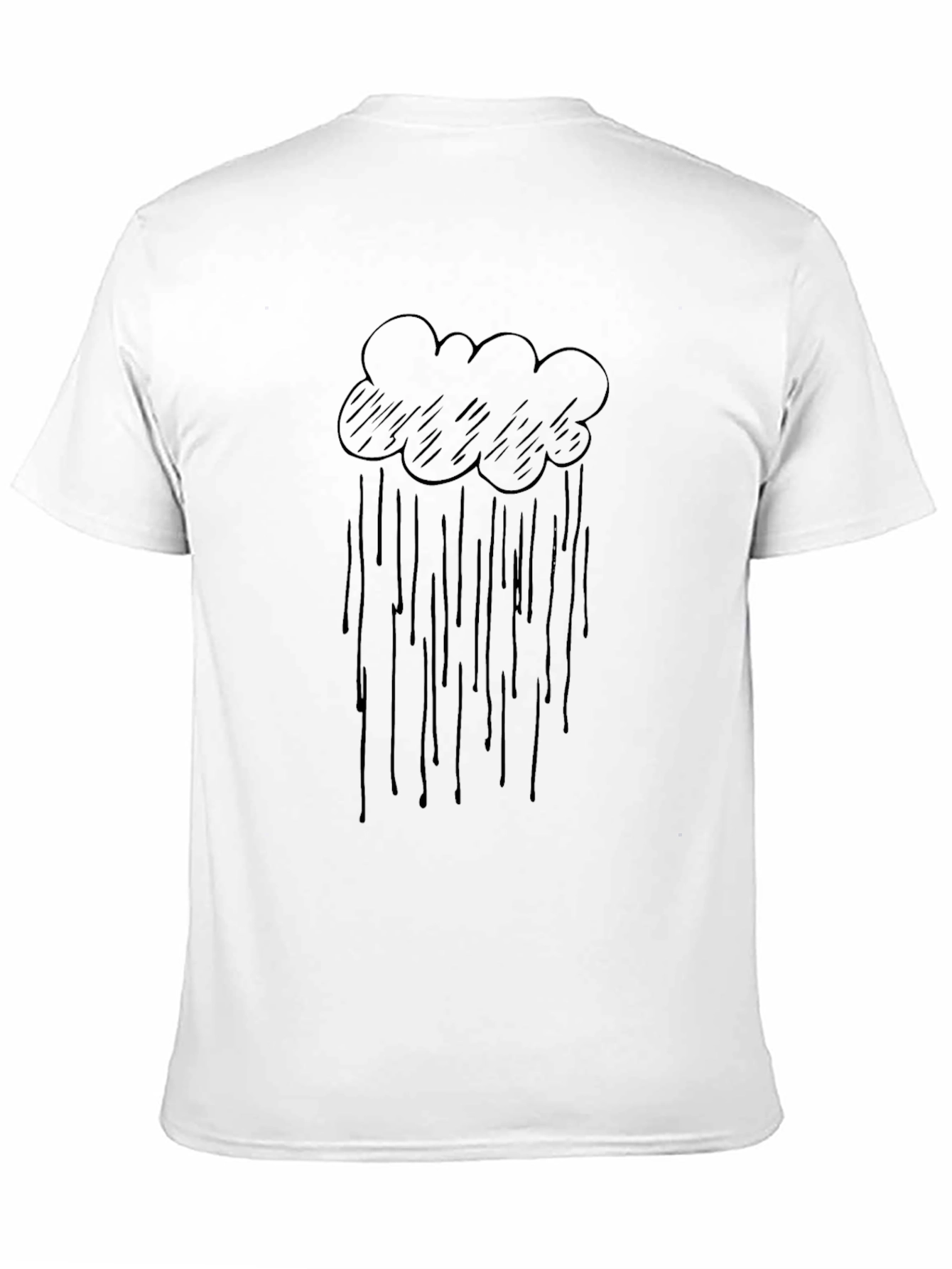 Rain Cloud Graphic T-Shirt - Black Cotton