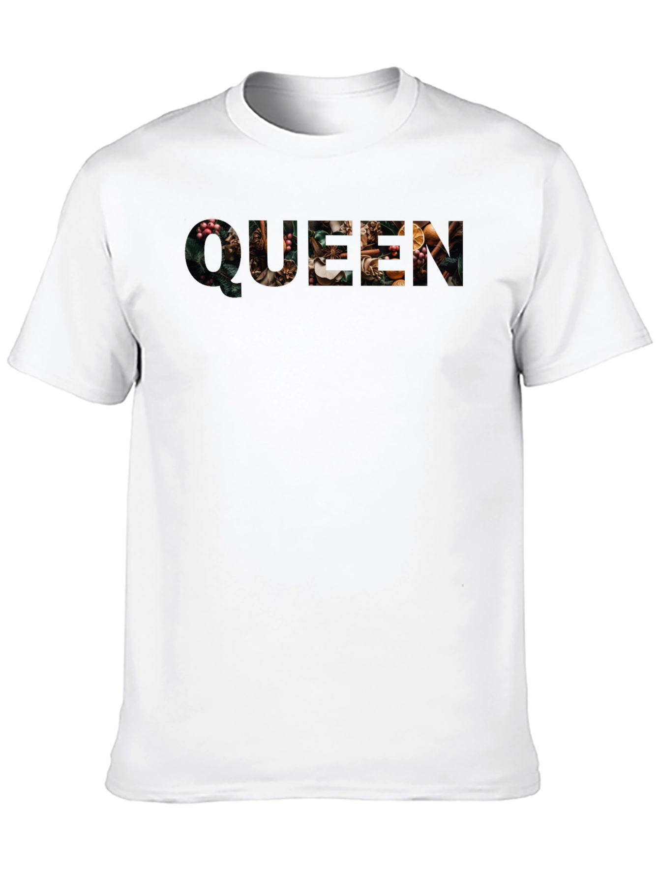 Queen Floral Print Black T-Shirt