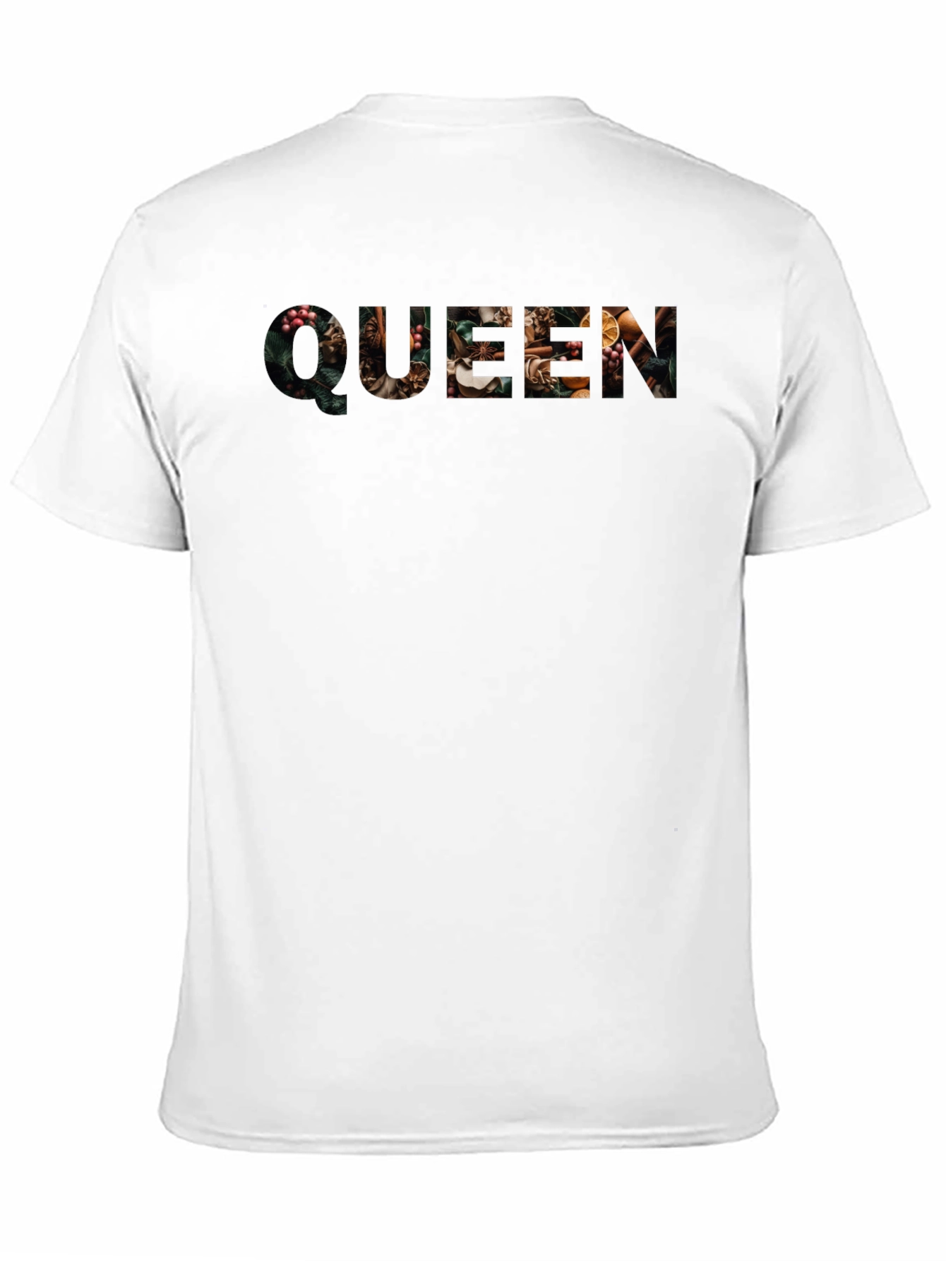 Queen Floral Print Black T-Shirt