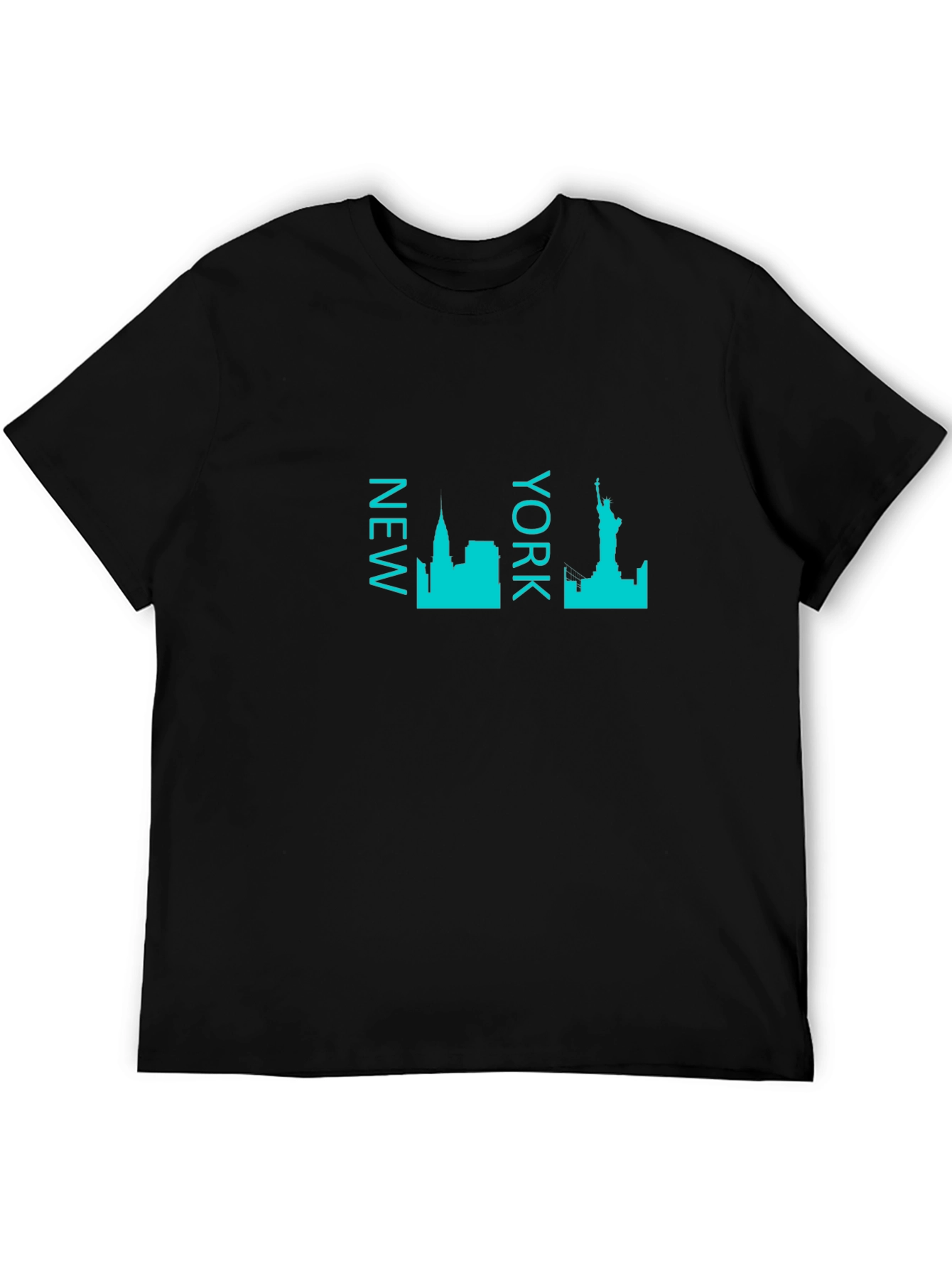 New York Skyline Graphic Tee - Black