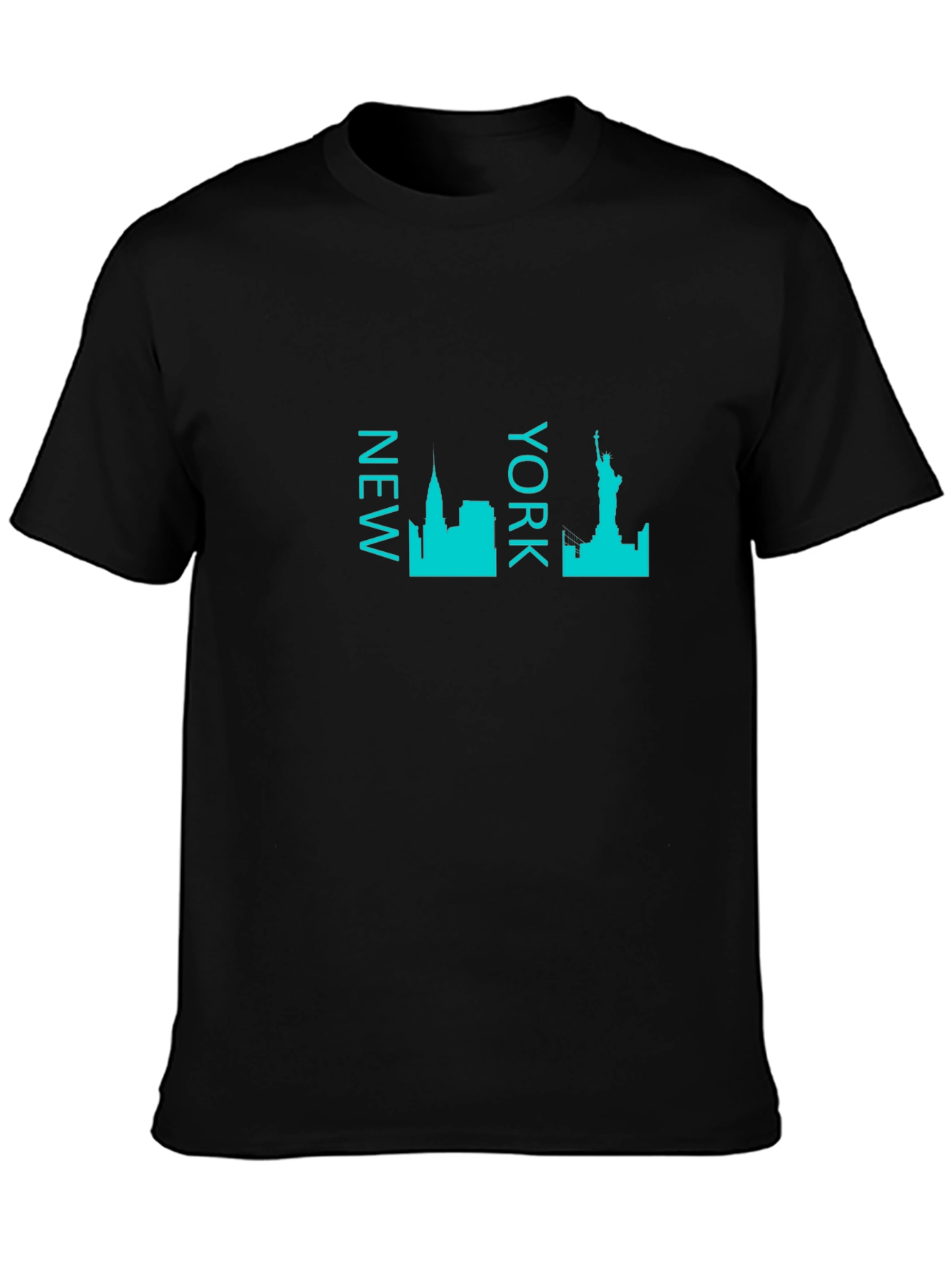 New York Skyline Graphic Tee - Black