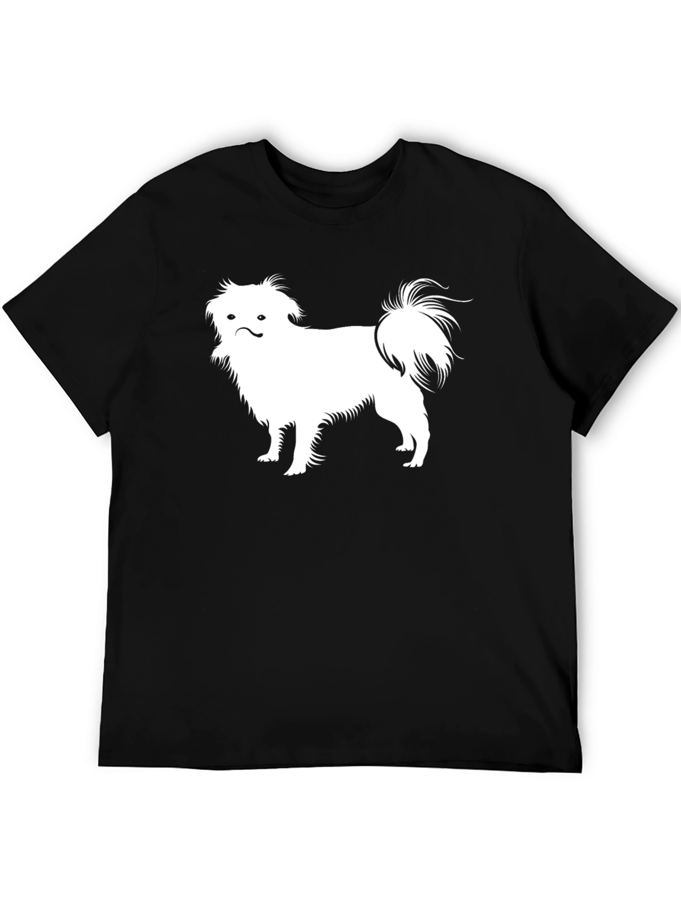 Pekingese Dog Graphic Tee - Black Cotton T-Shirt