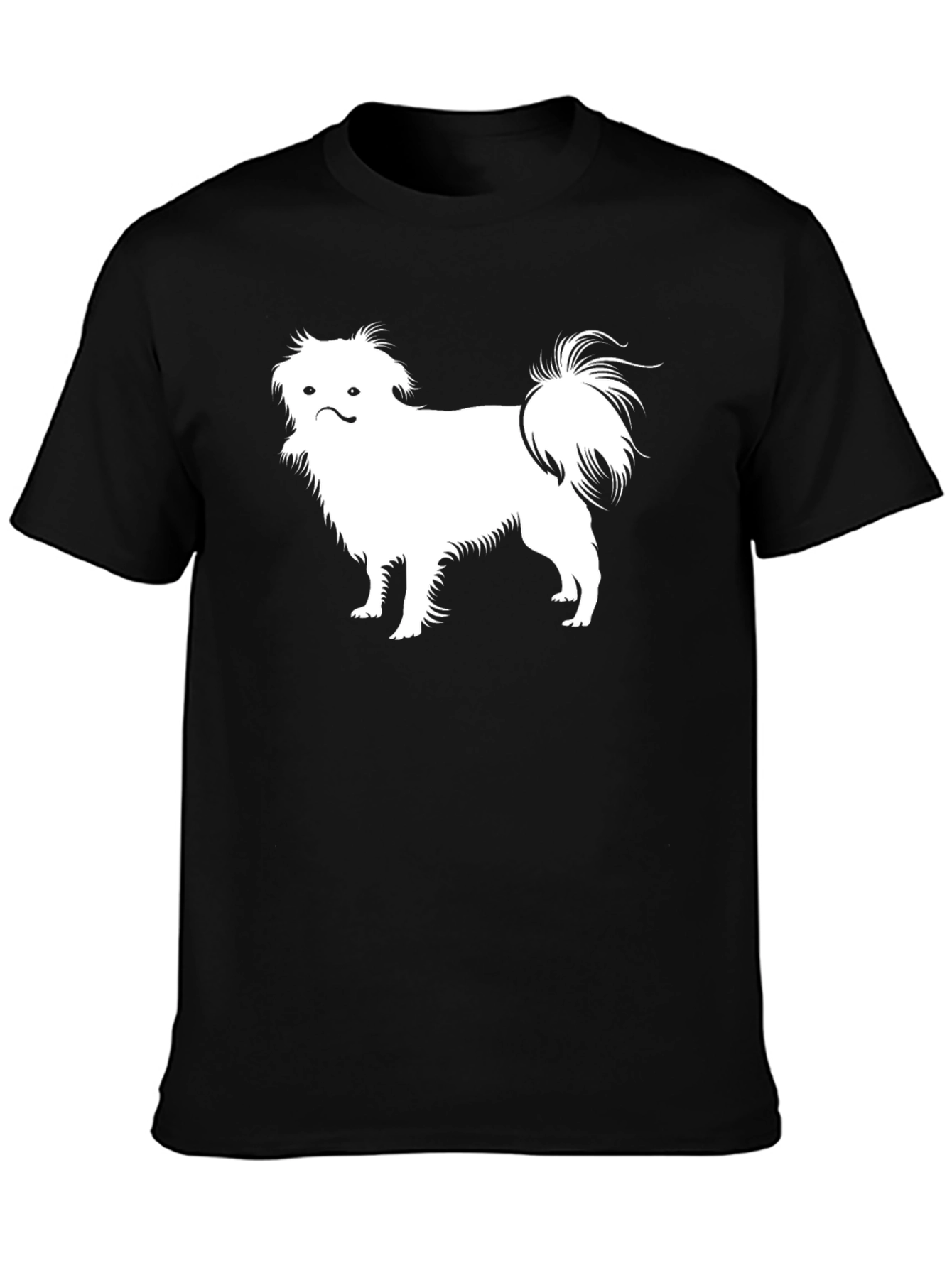 Pekingese Dog Graphic Tee - Black Cotton T-Shirt