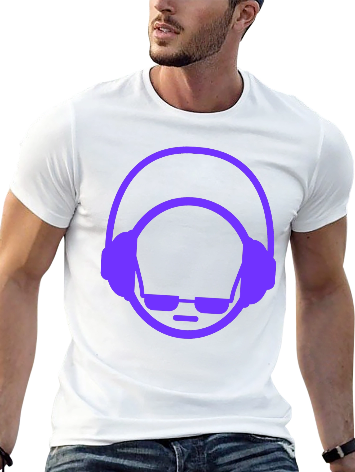 Cool DJ Graphic Tee - Black Cotton T-Shirt