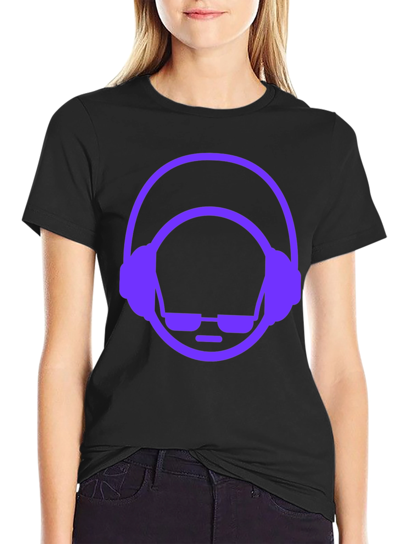 Cool DJ Graphic Tee - Black Cotton T-Shirt