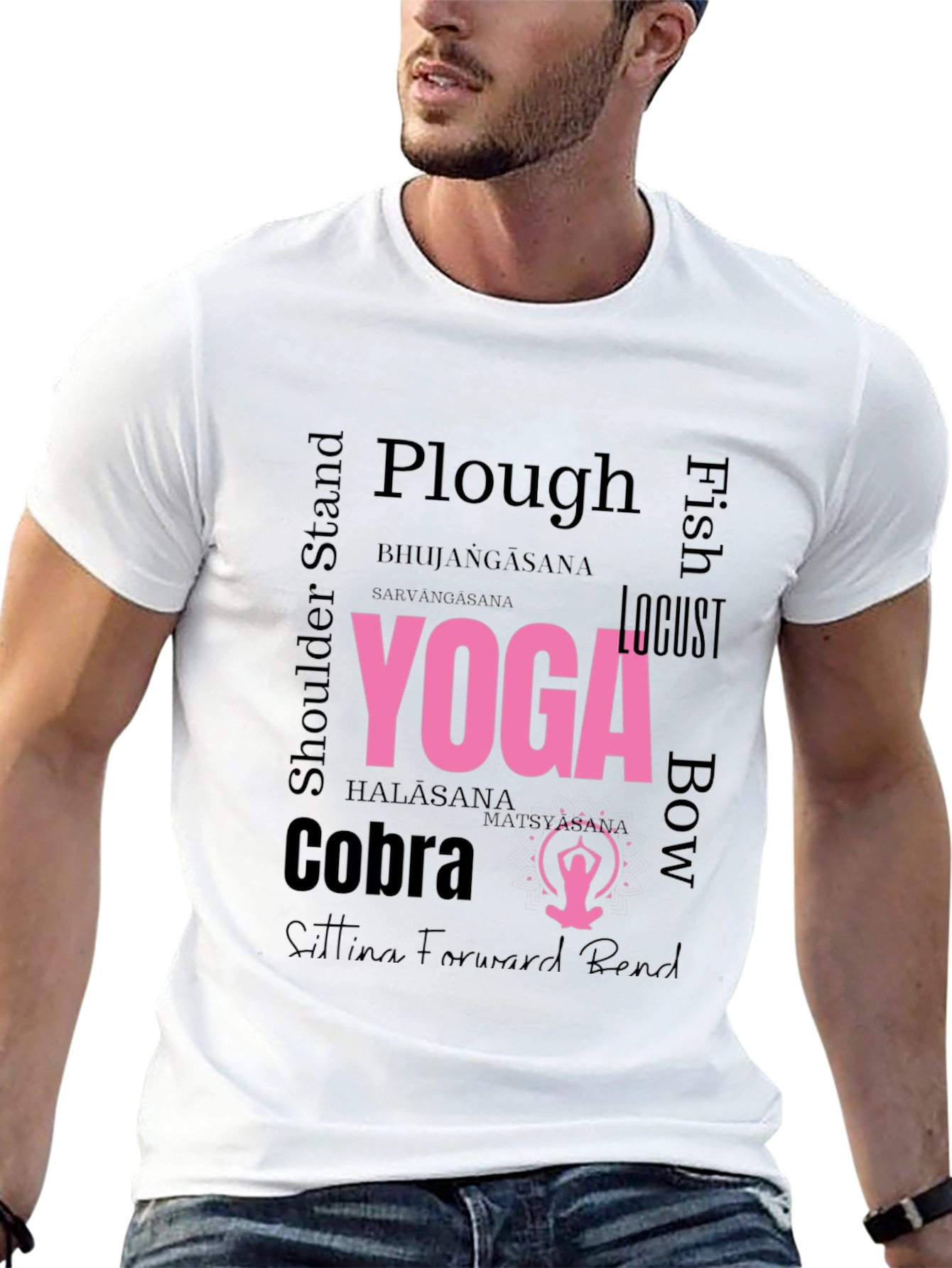Yoga Asana Word Art T-Shirt