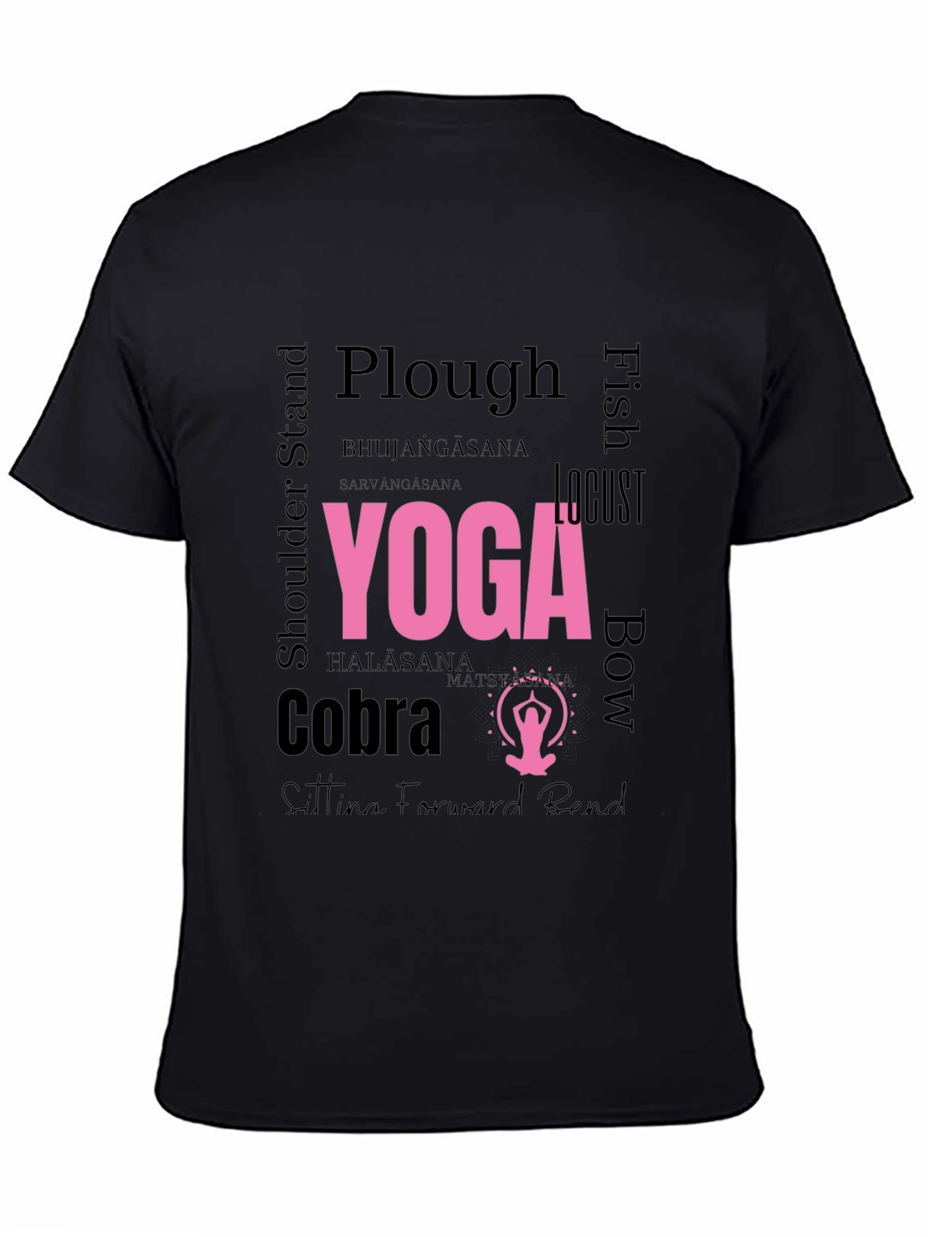 Yoga Asana Word Art T-Shirt