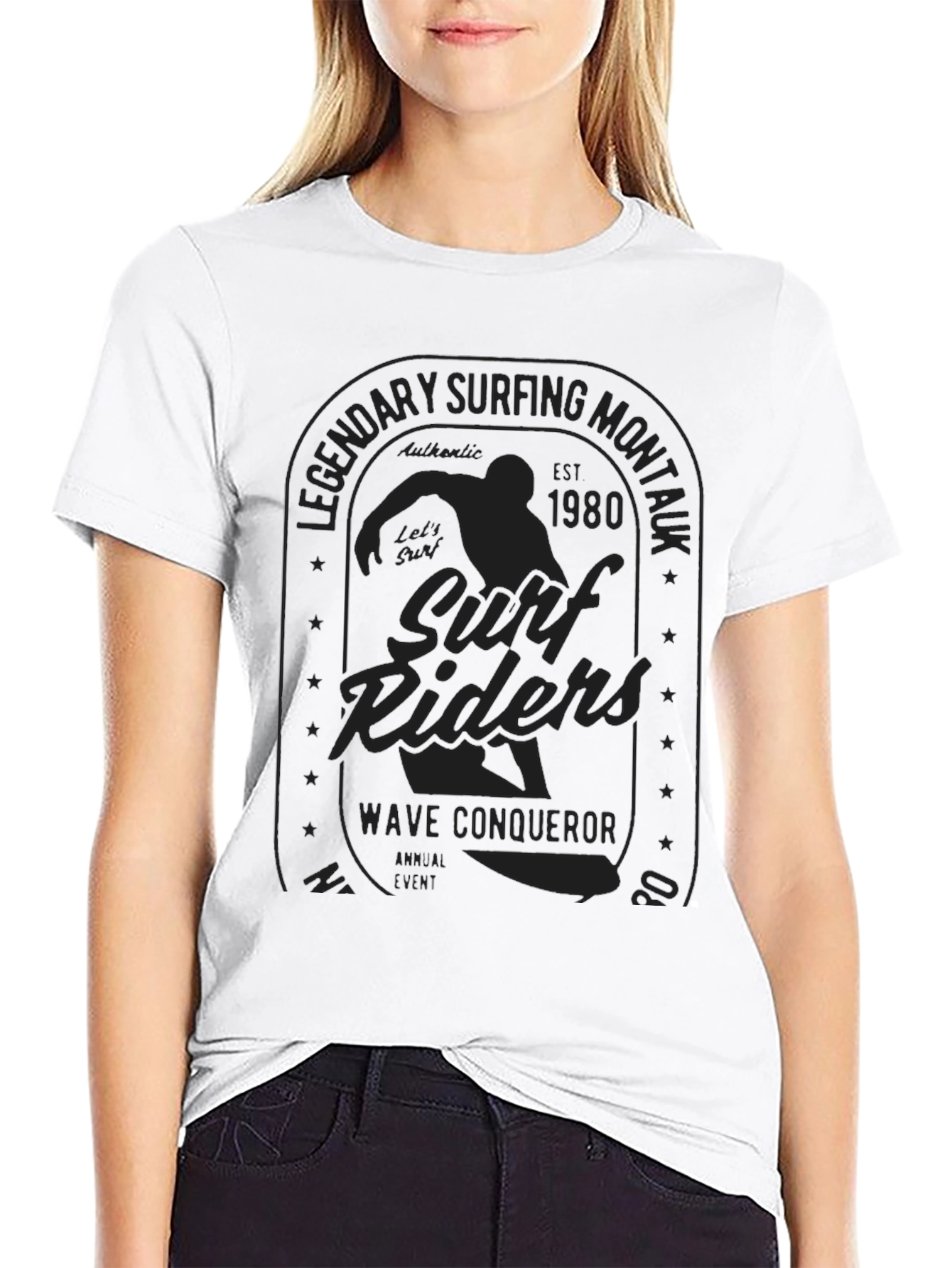 Legendary Surfing Montauk Black T-Shirt