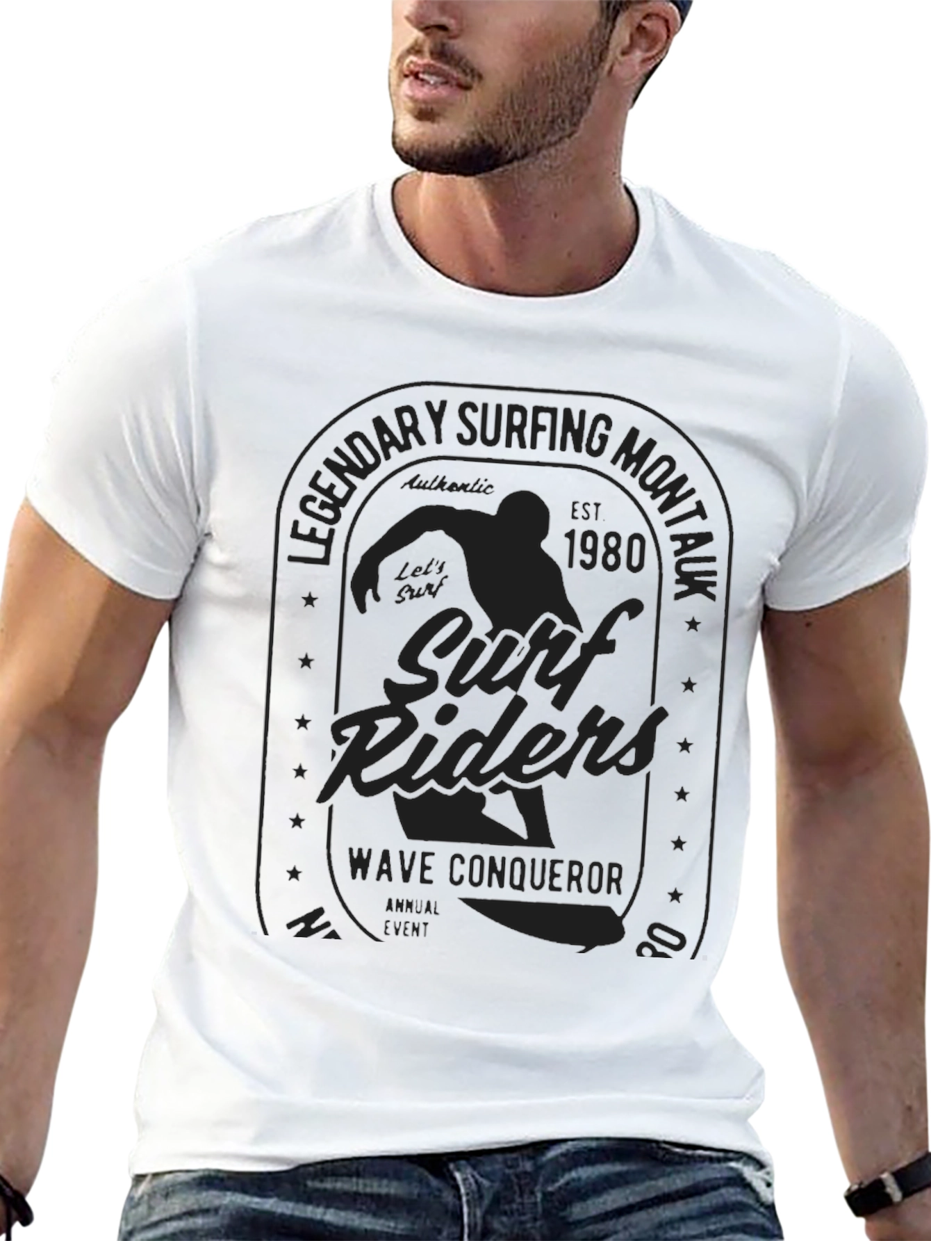 Legendary Surfing Montauk Black T-Shirt