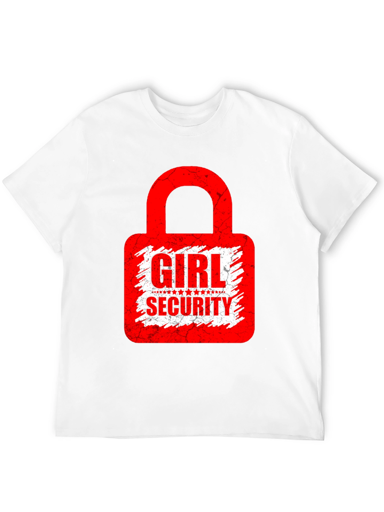 Girl Security Graphic Tee - Black Cotton T-Shirt