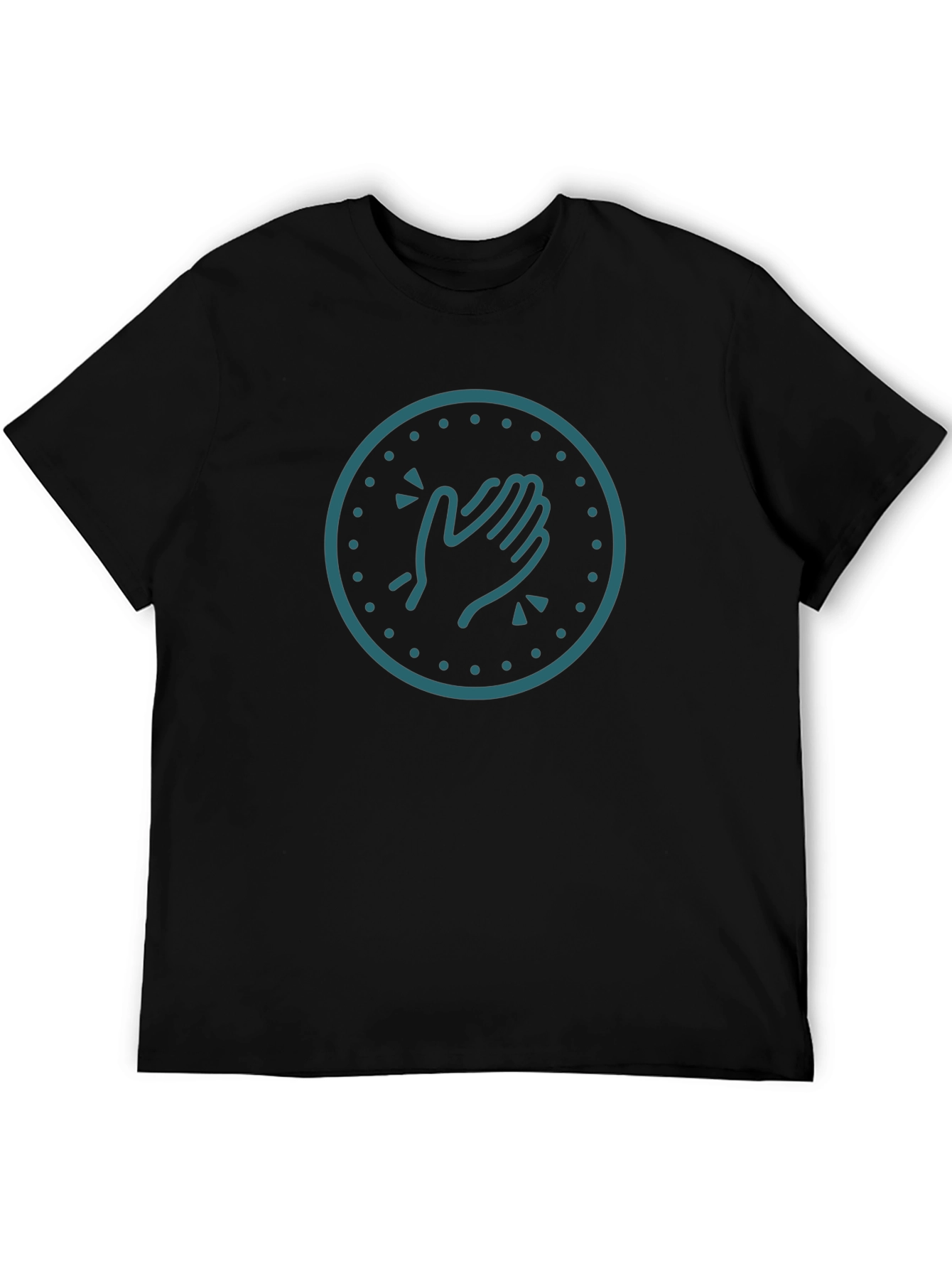 Clapping Hands Graphic Tee - Trendy Black T-Shirt