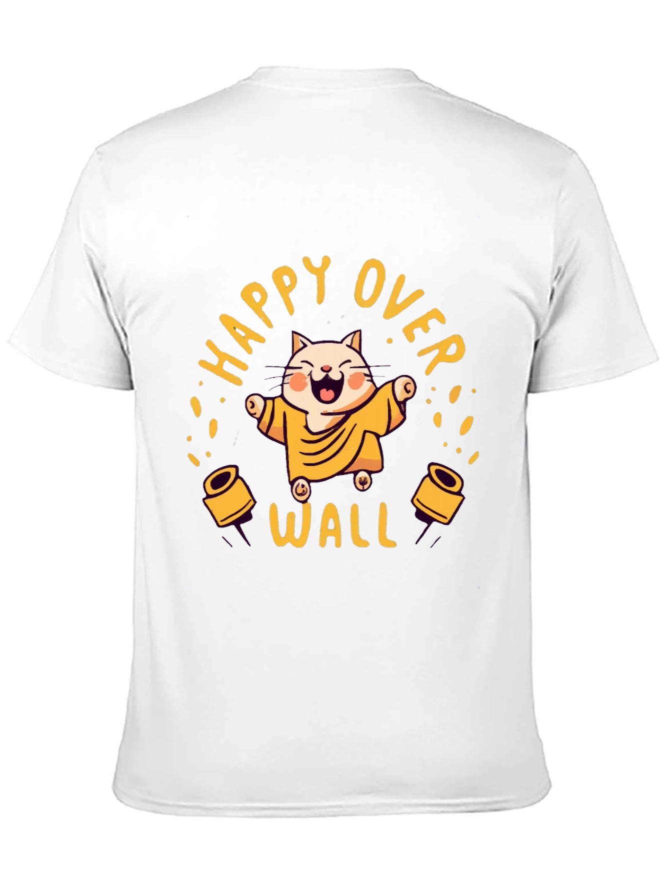 Happy Over Wall Graphic Tee - Black